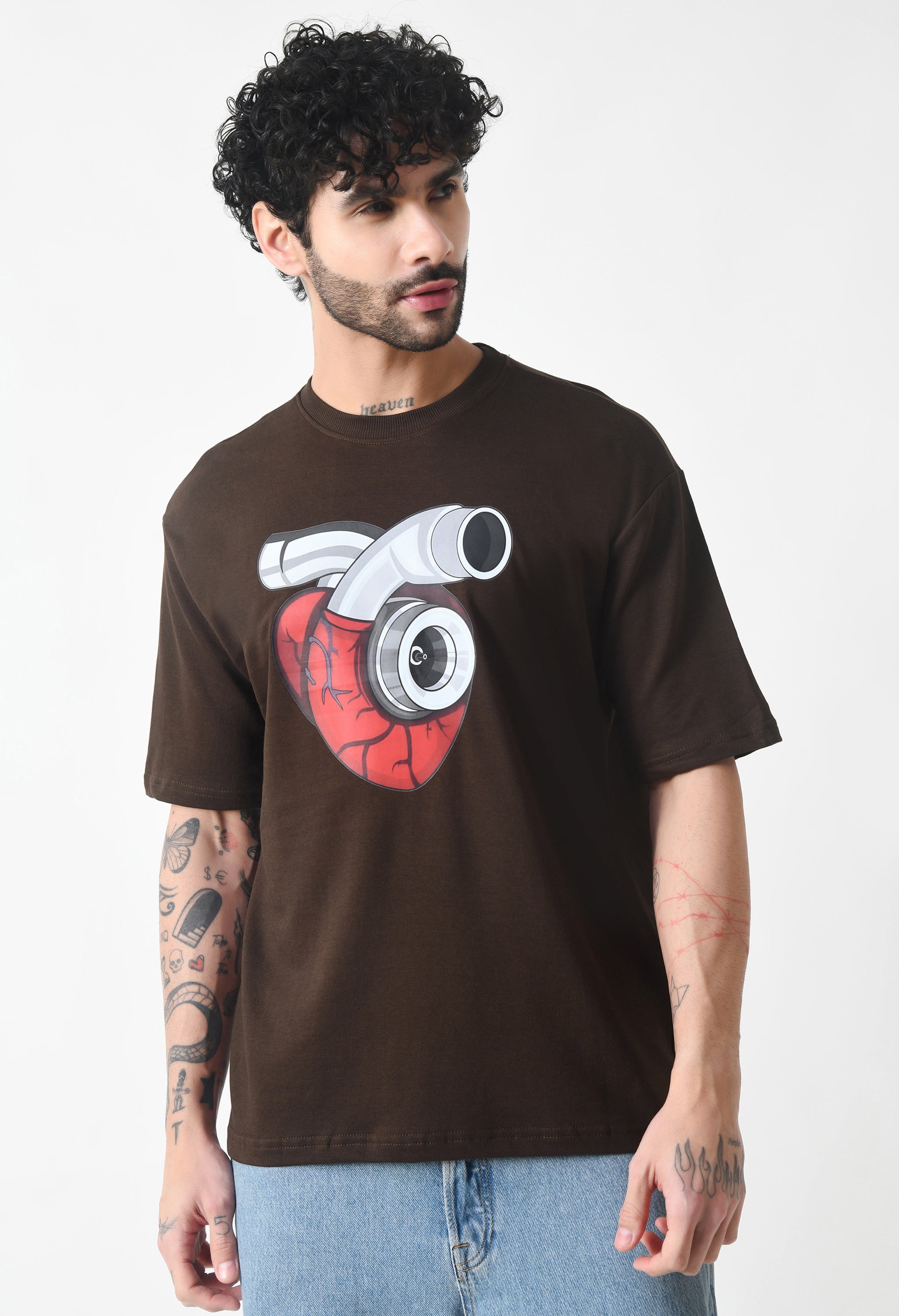 Bullet Boy Premium Oversized T-Shirt for Men – Turbo Heart Edition