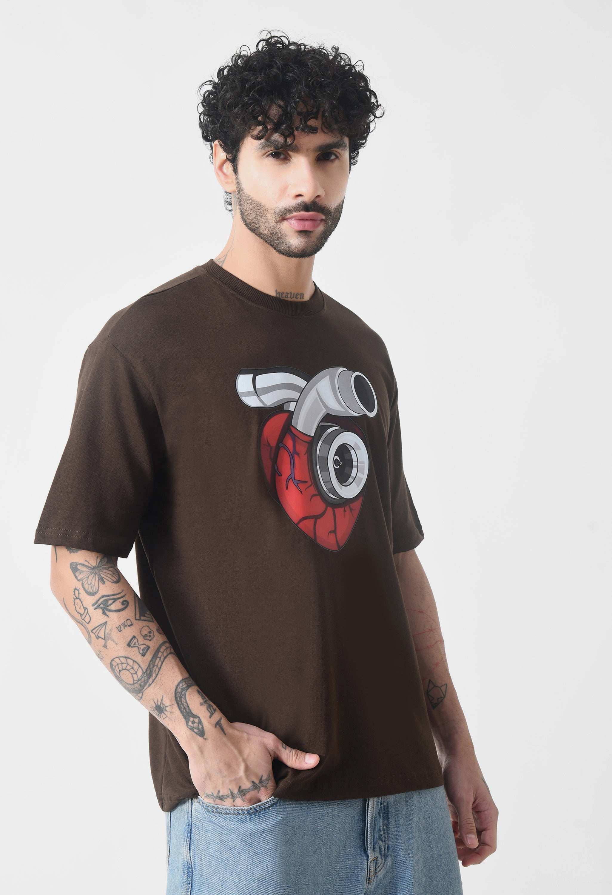 Bullet Boy Premium Oversized T-Shirt for Men – Turbo Heart Edition