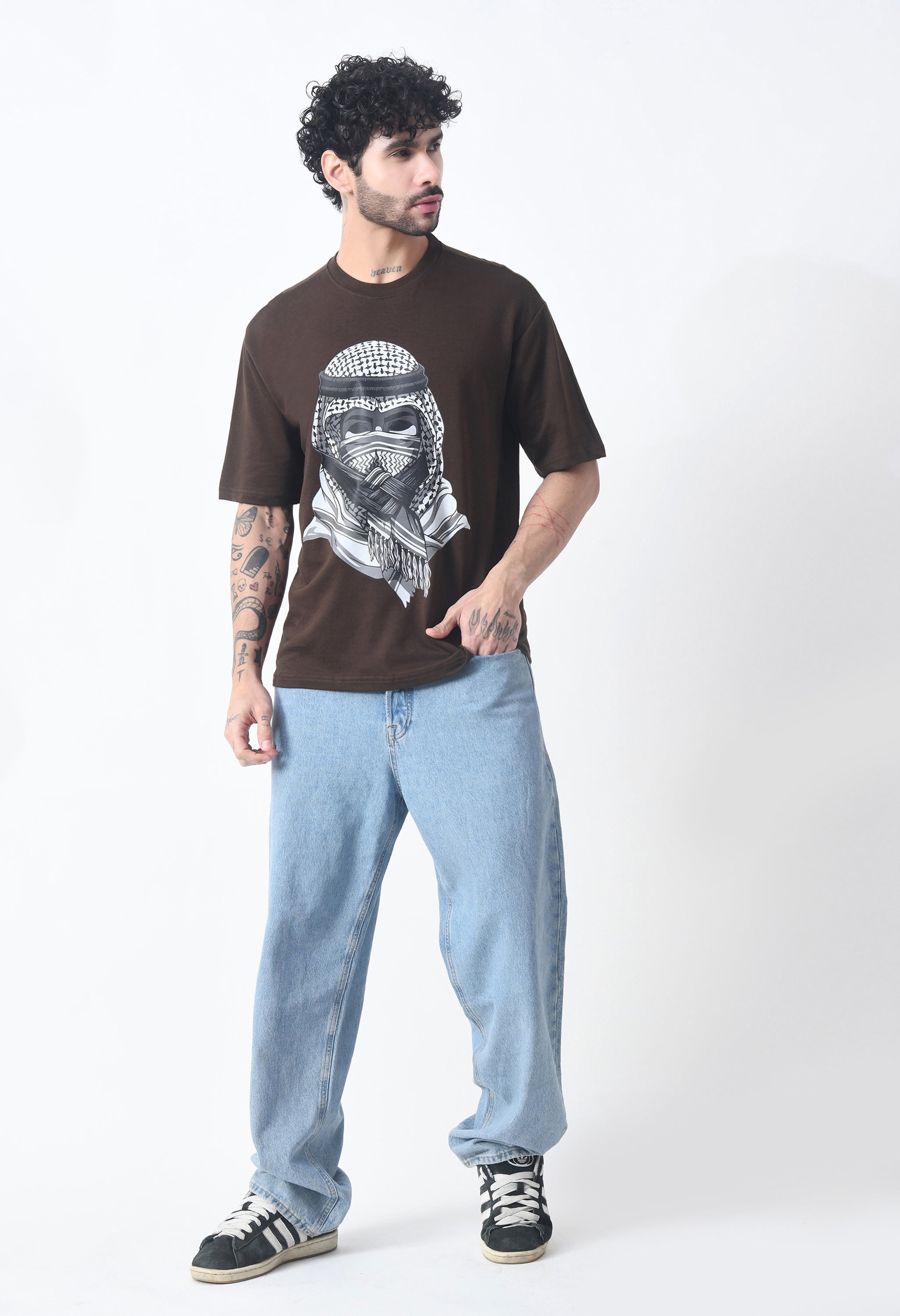 Mysterious Arab Man Premium Oversized T-Shirt for Men – Streetwear Icon