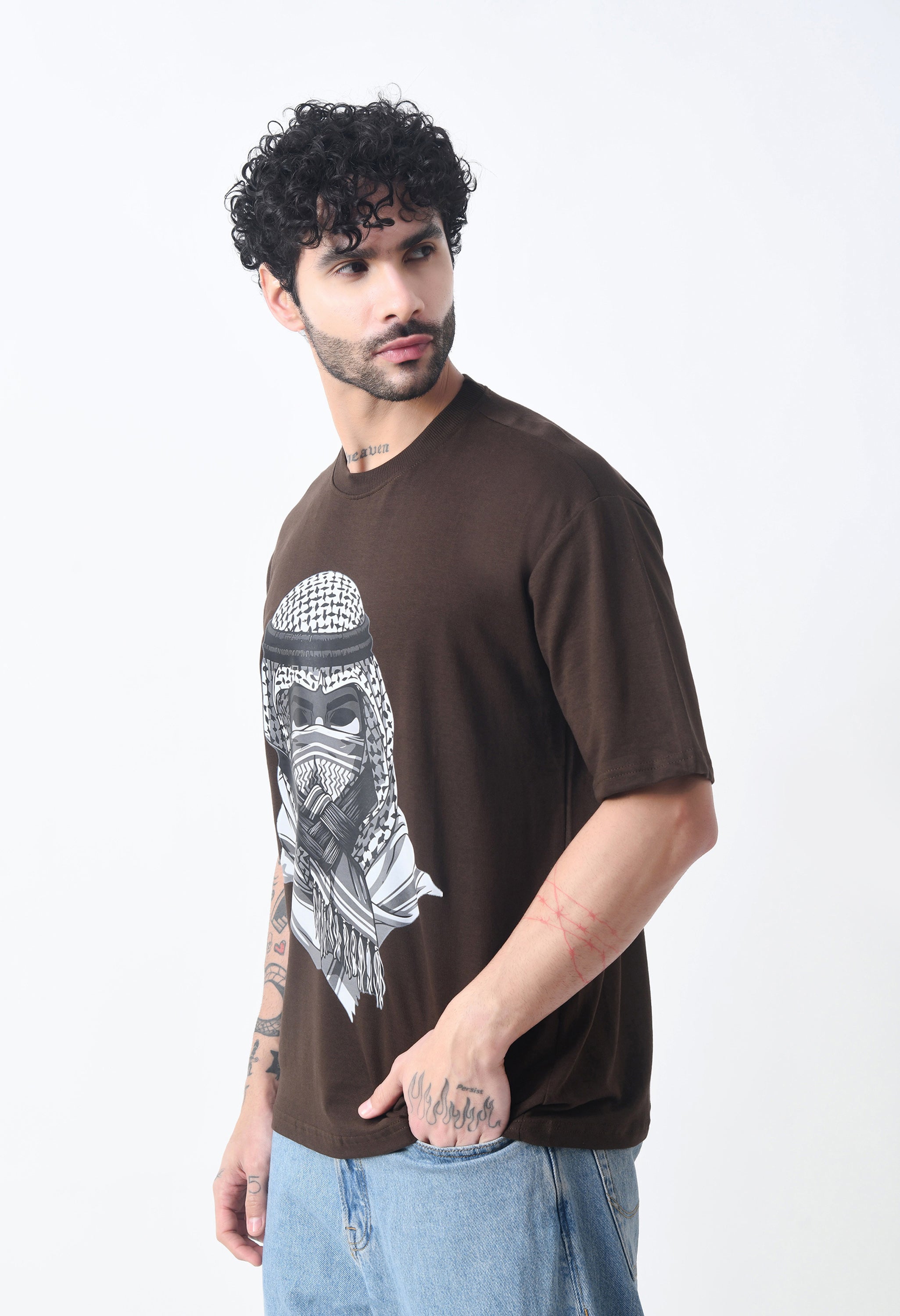 Mysterious Arab Man Premium Oversized T-Shirt for Men – Streetwear Icon