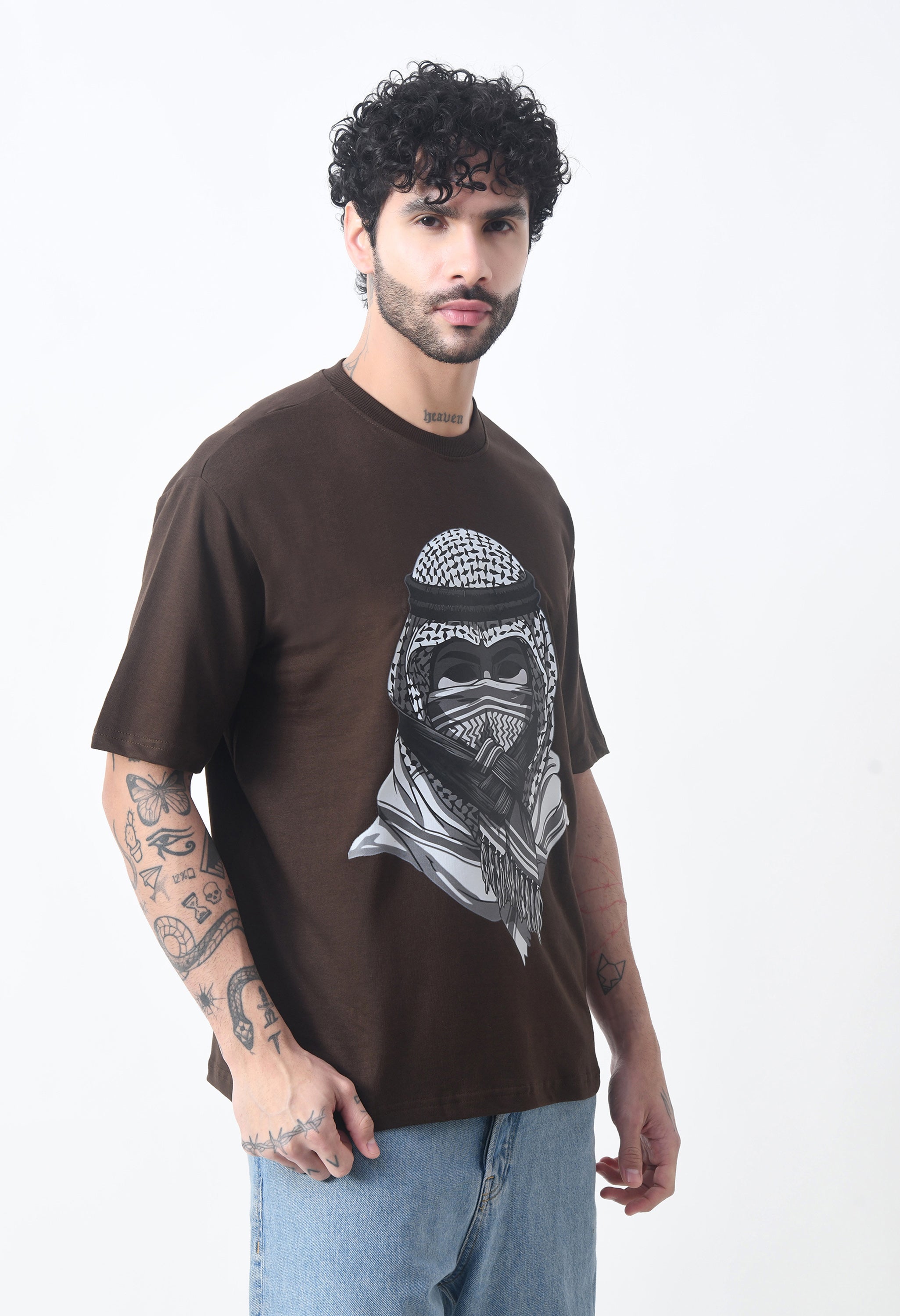 Mysterious Arab Man Premium Oversized T-Shirt for Men – Streetwear Icon