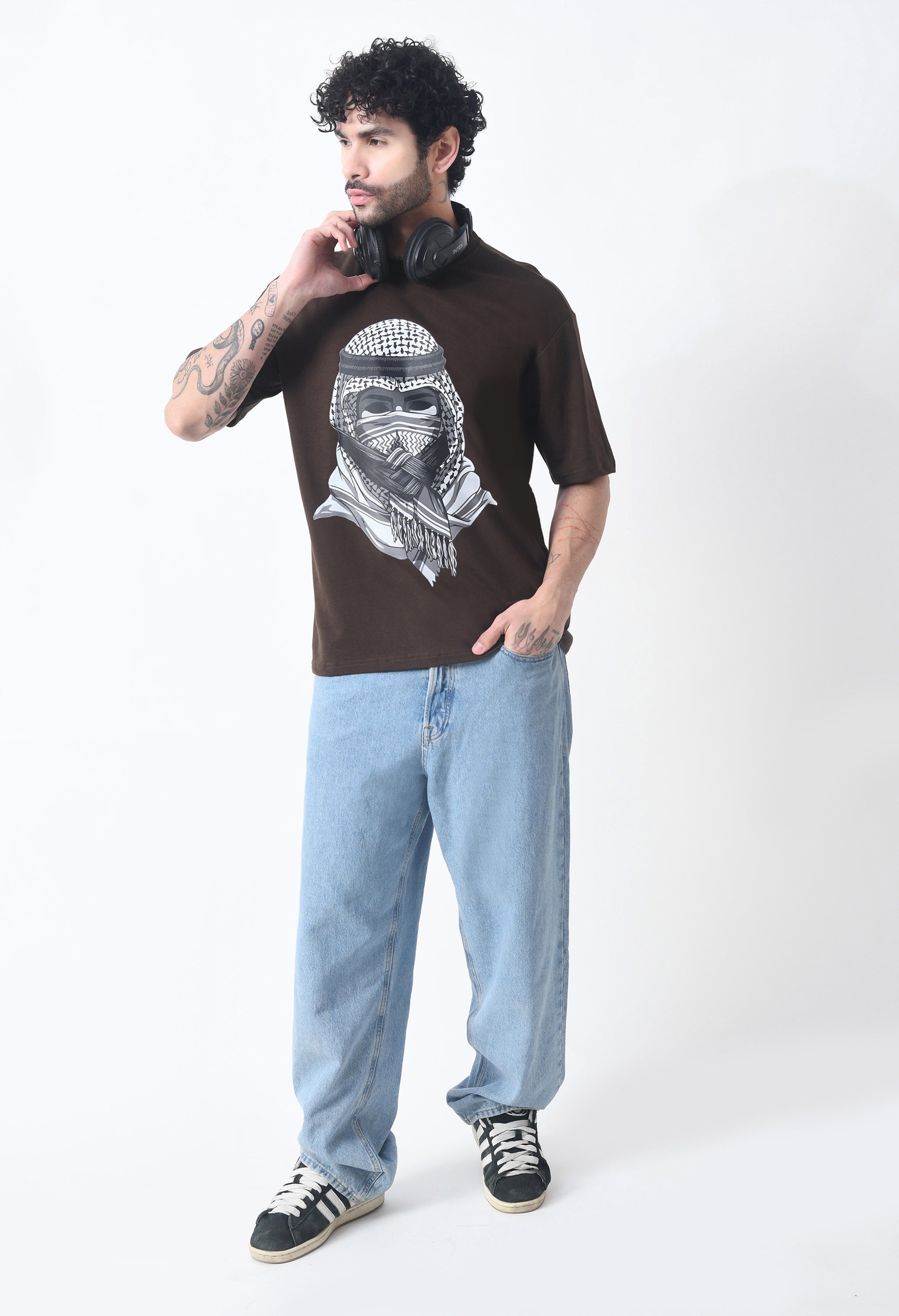 Mysterious Arab Man Premium Oversized T-Shirt for Men – Streetwear Icon