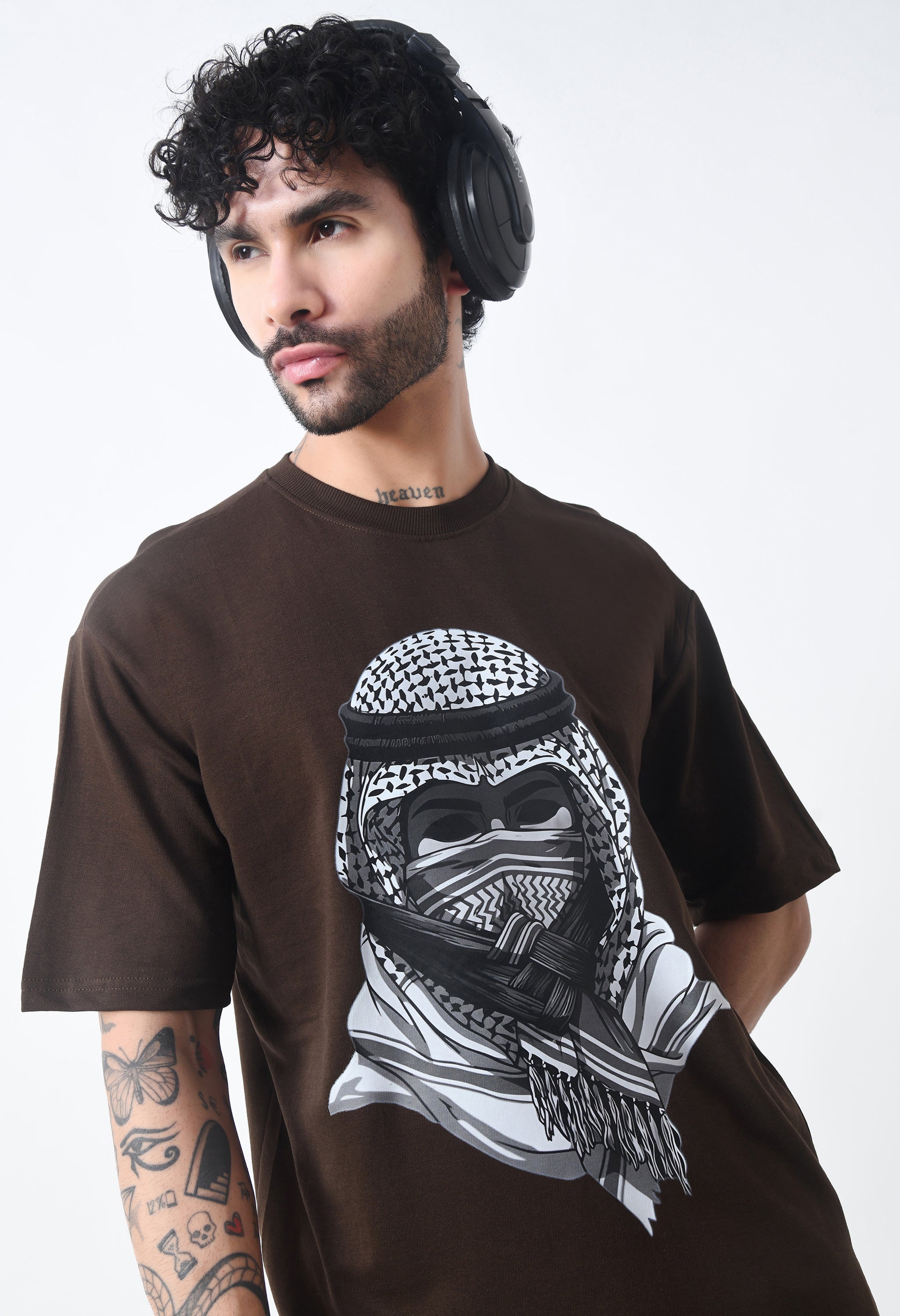 Mysterious Arab Man Premium Oversized T-Shirt for Men – Streetwear Icon