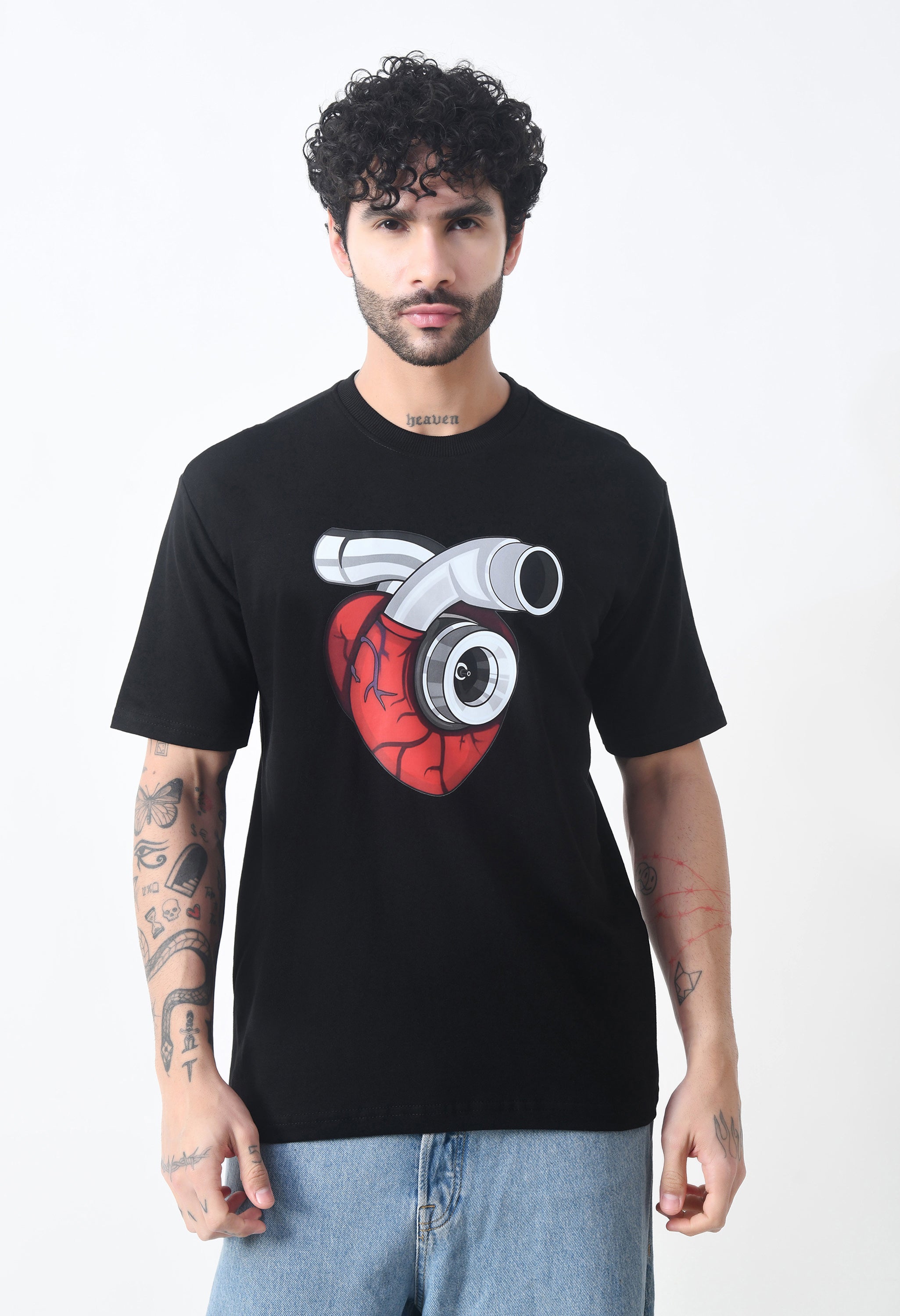 Bullet Boy Premium Oversized T-Shirt for Men – Turbo Heart Edition