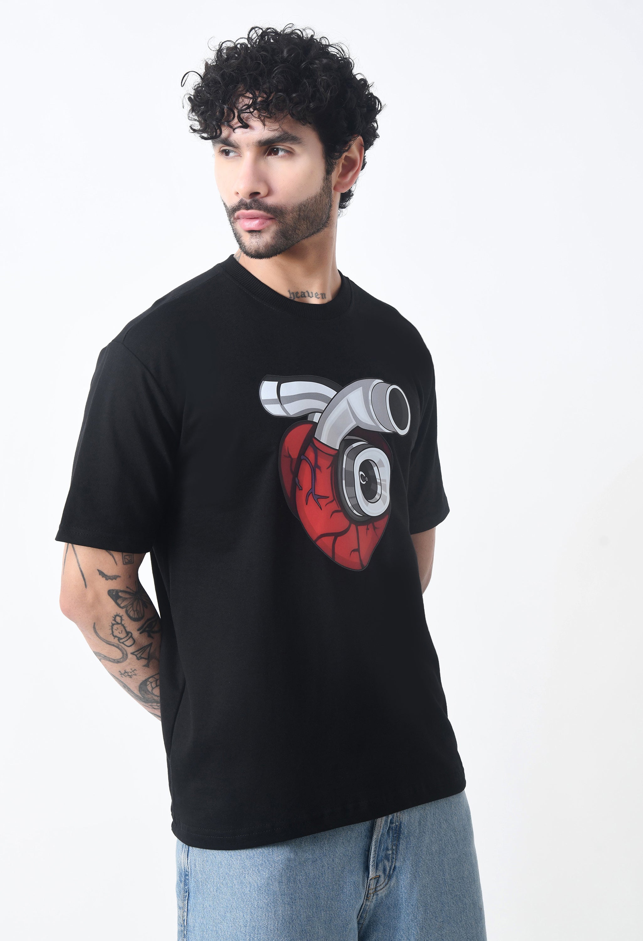 Bullet Boy Premium Oversized T-Shirt for Men – Turbo Heart Edition