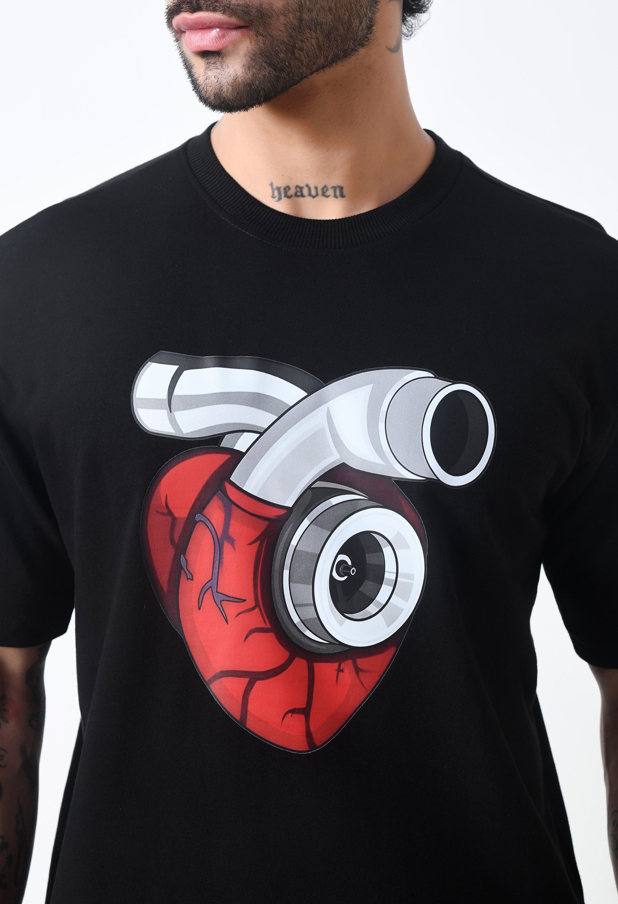 Bullet Boy Premium Oversized T-Shirt for Men – Turbo Heart Edition