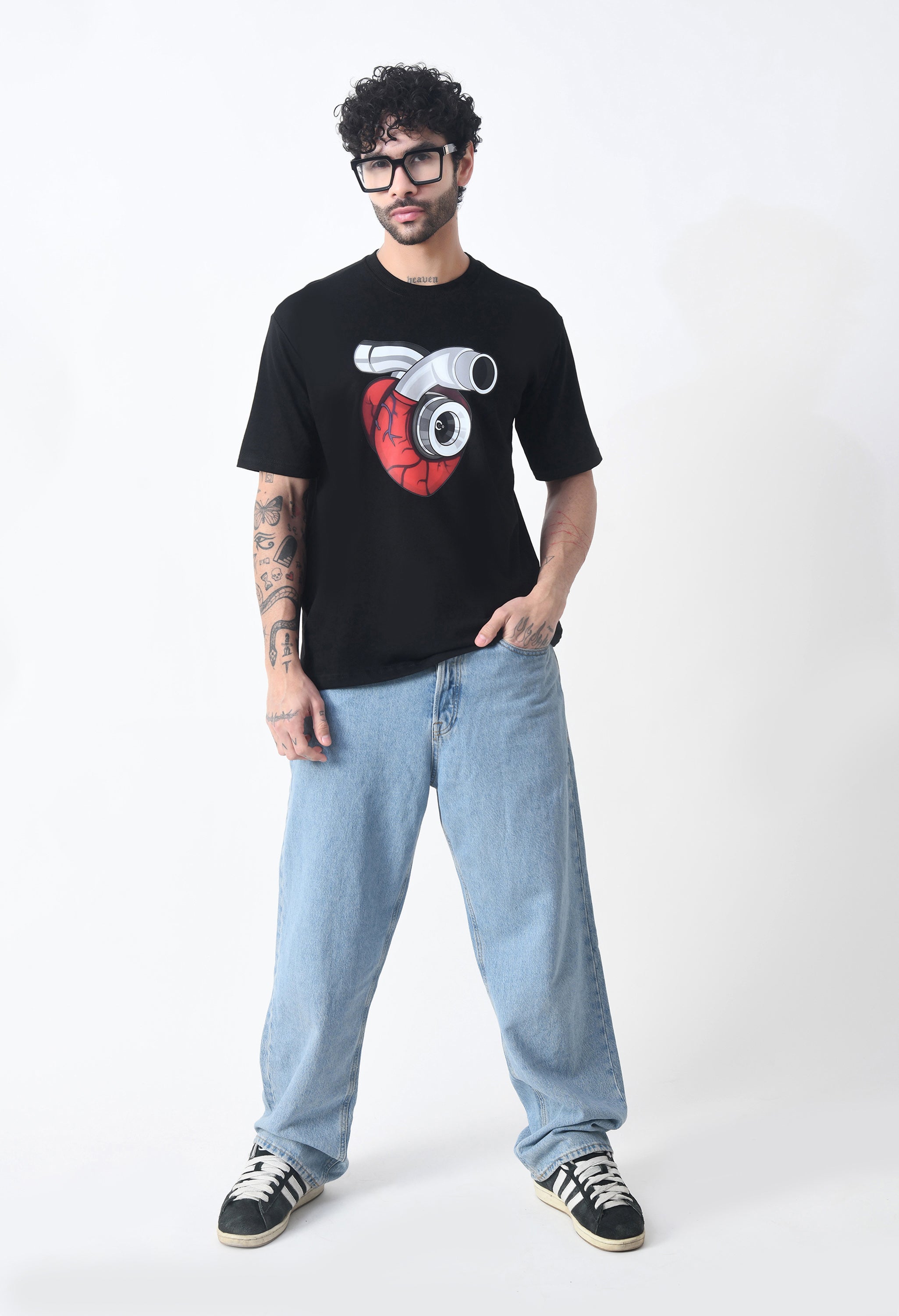 Bullet Boy Premium Oversized T-Shirt for Men – Turbo Heart Edition