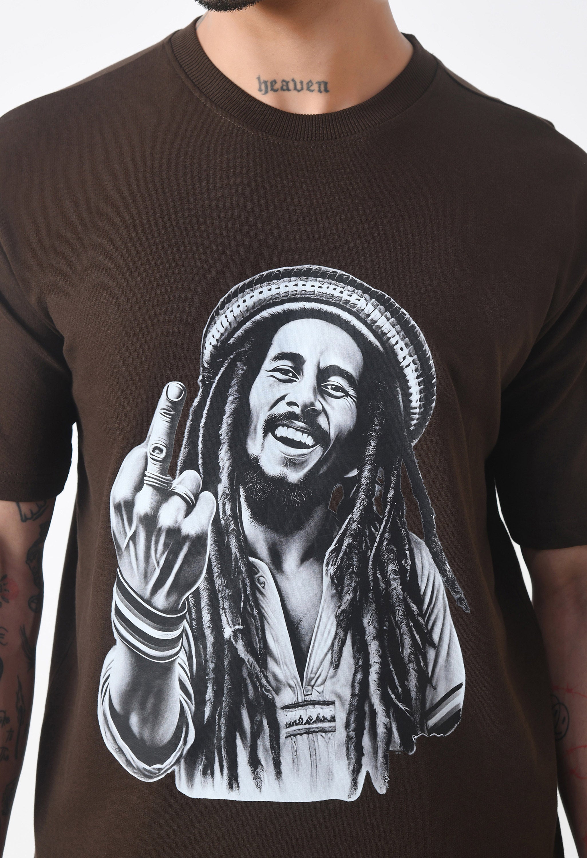 Bob Marley Premium Oversized T-Shirt for Men – Golden Roots Edition
