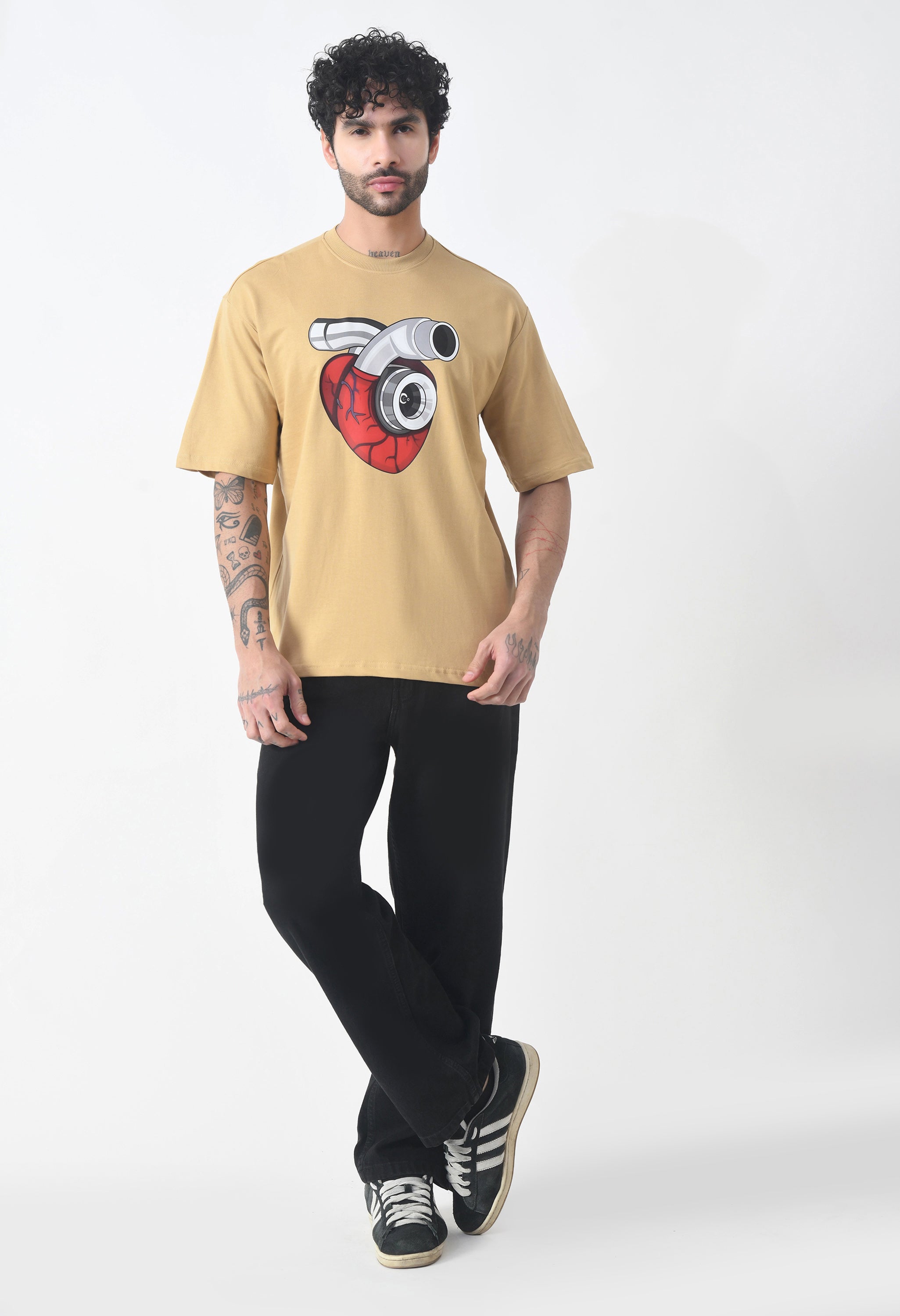 Bullet Boy Premium Oversized T-Shirt for Men – Turbo Heart Edition