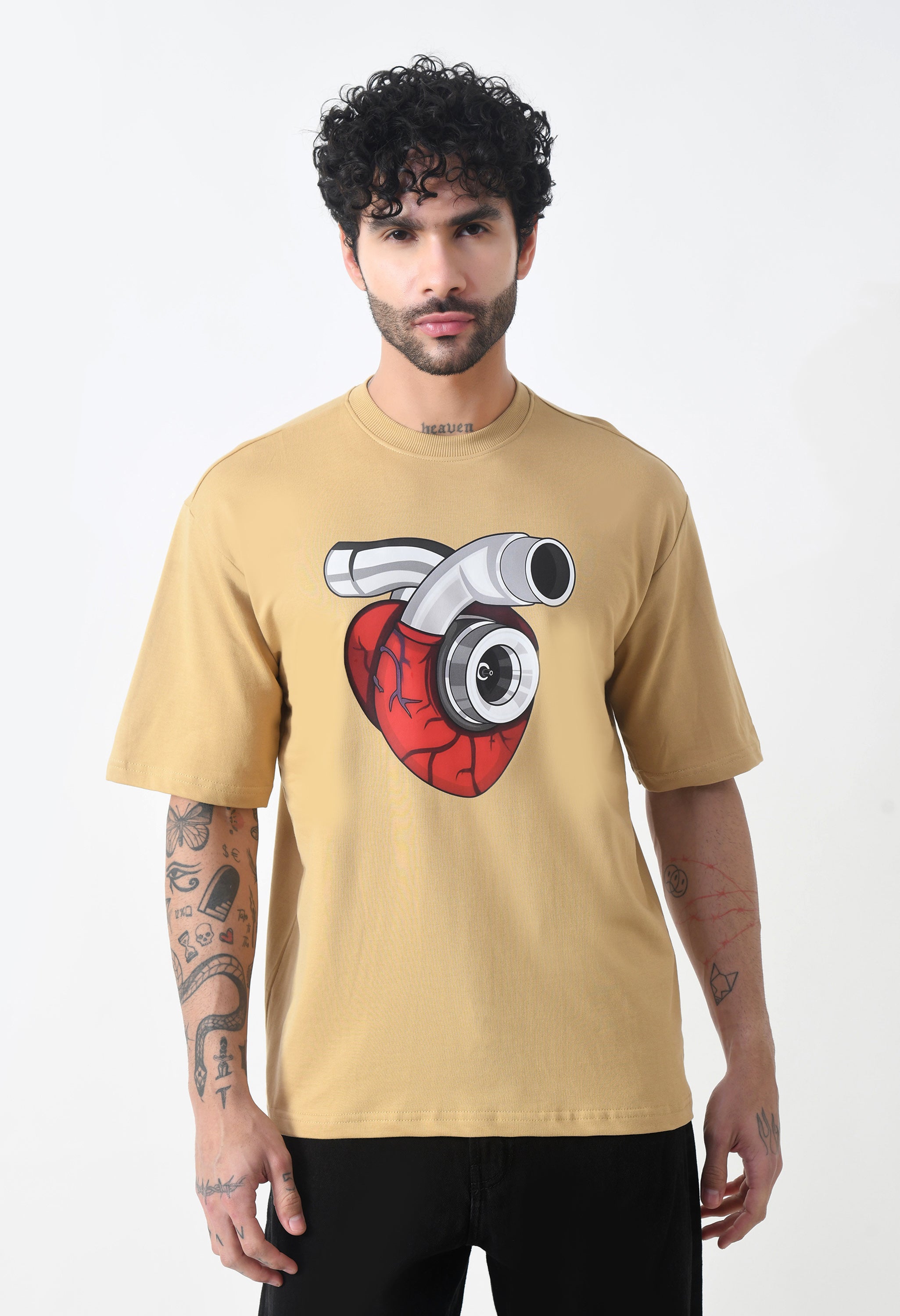Bullet Boy Premium Oversized T-Shirt for Men – Turbo Heart Edition