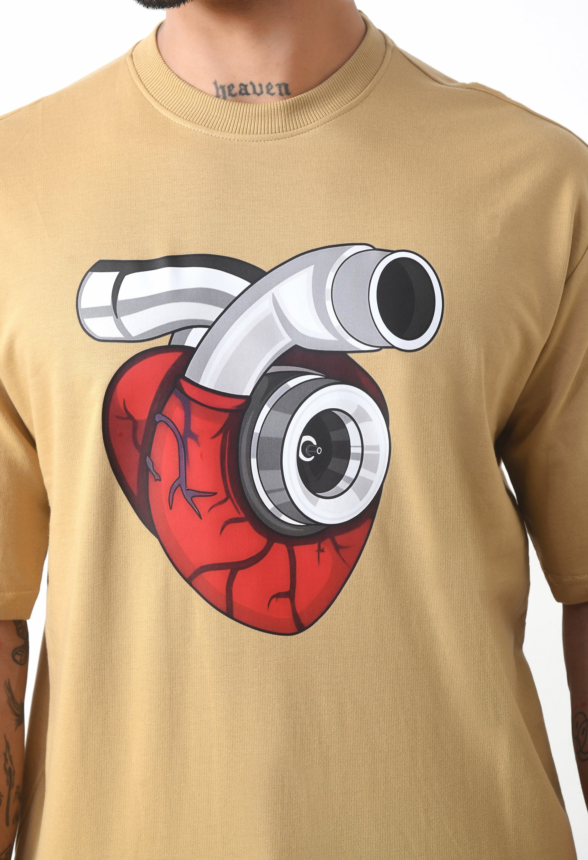 Bullet Boy Premium Oversized T-Shirt for Men – Turbo Heart Edition