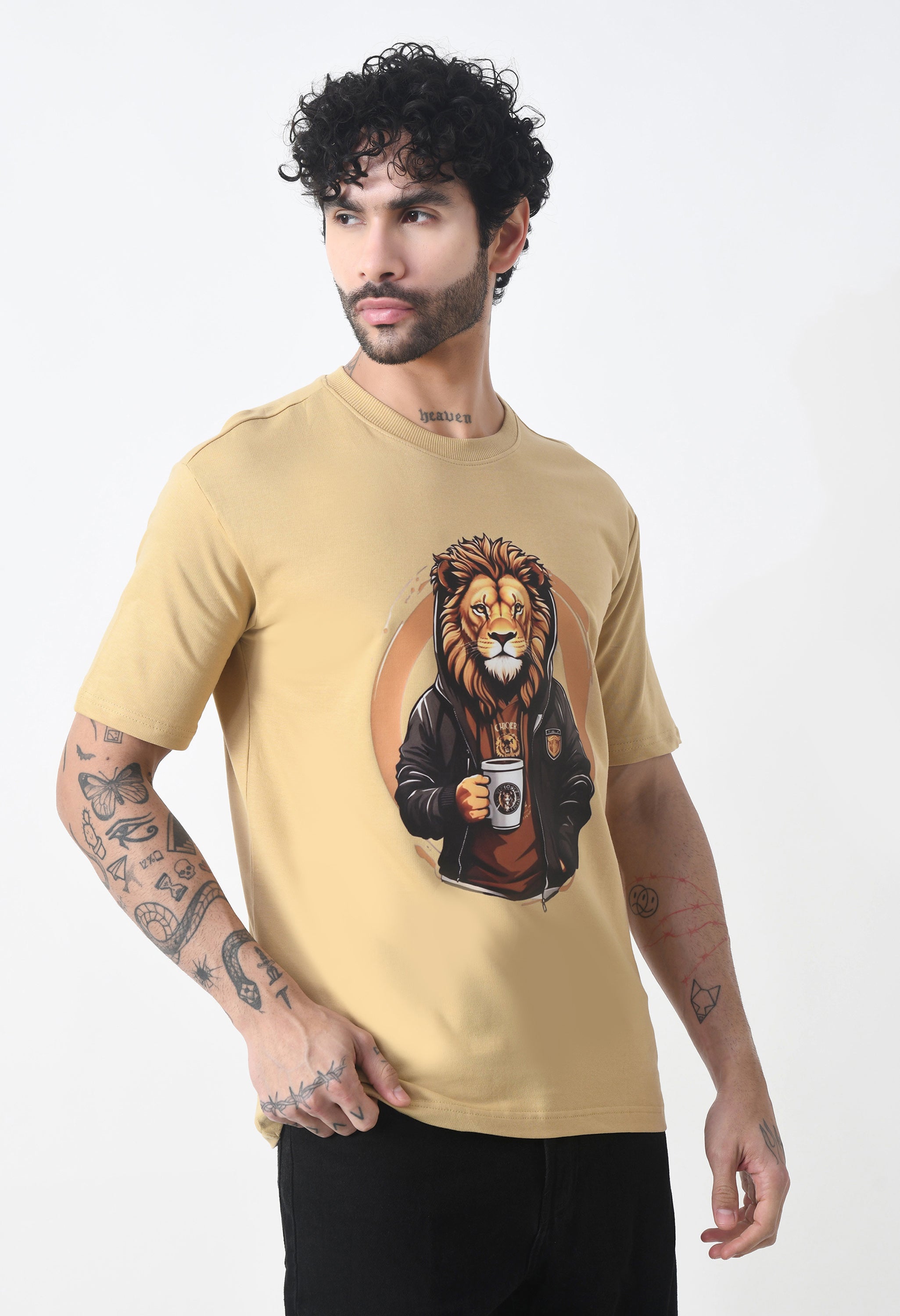 The Lion Boy Premium Oversized T-Shirt for Men – Bold Streetwear Comfort Fit Tee