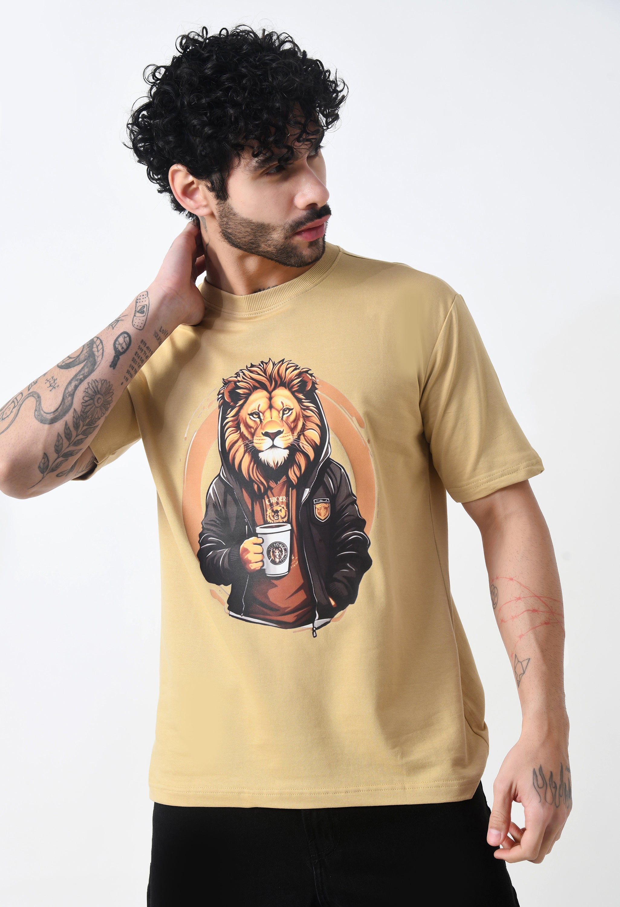 The Lion Boy Premium Oversized T-Shirt for Men – Bold Streetwear Comfort Fit Tee