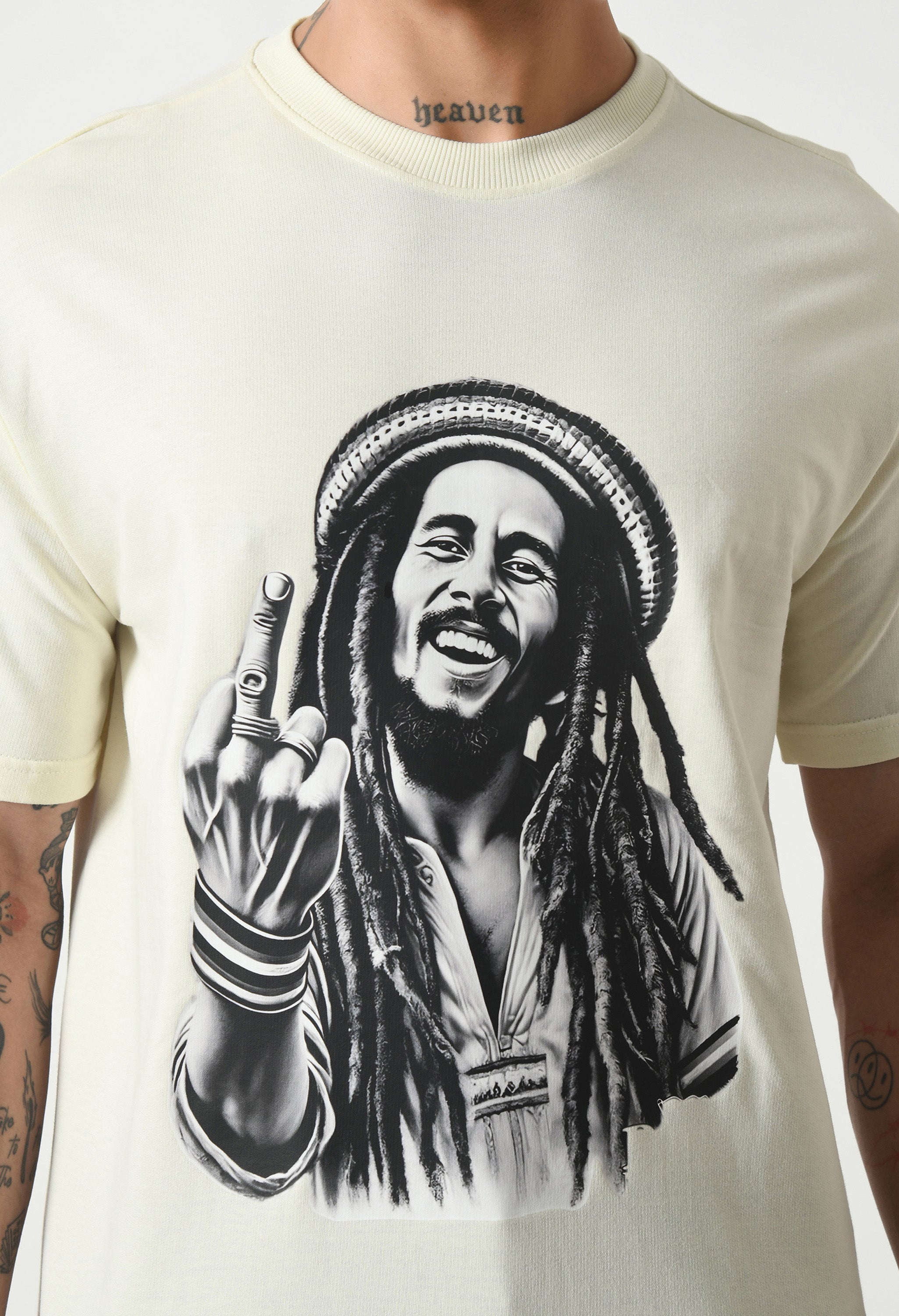 Bob Marley Premium Oversized T-Shirt for Men – Golden Roots Edition