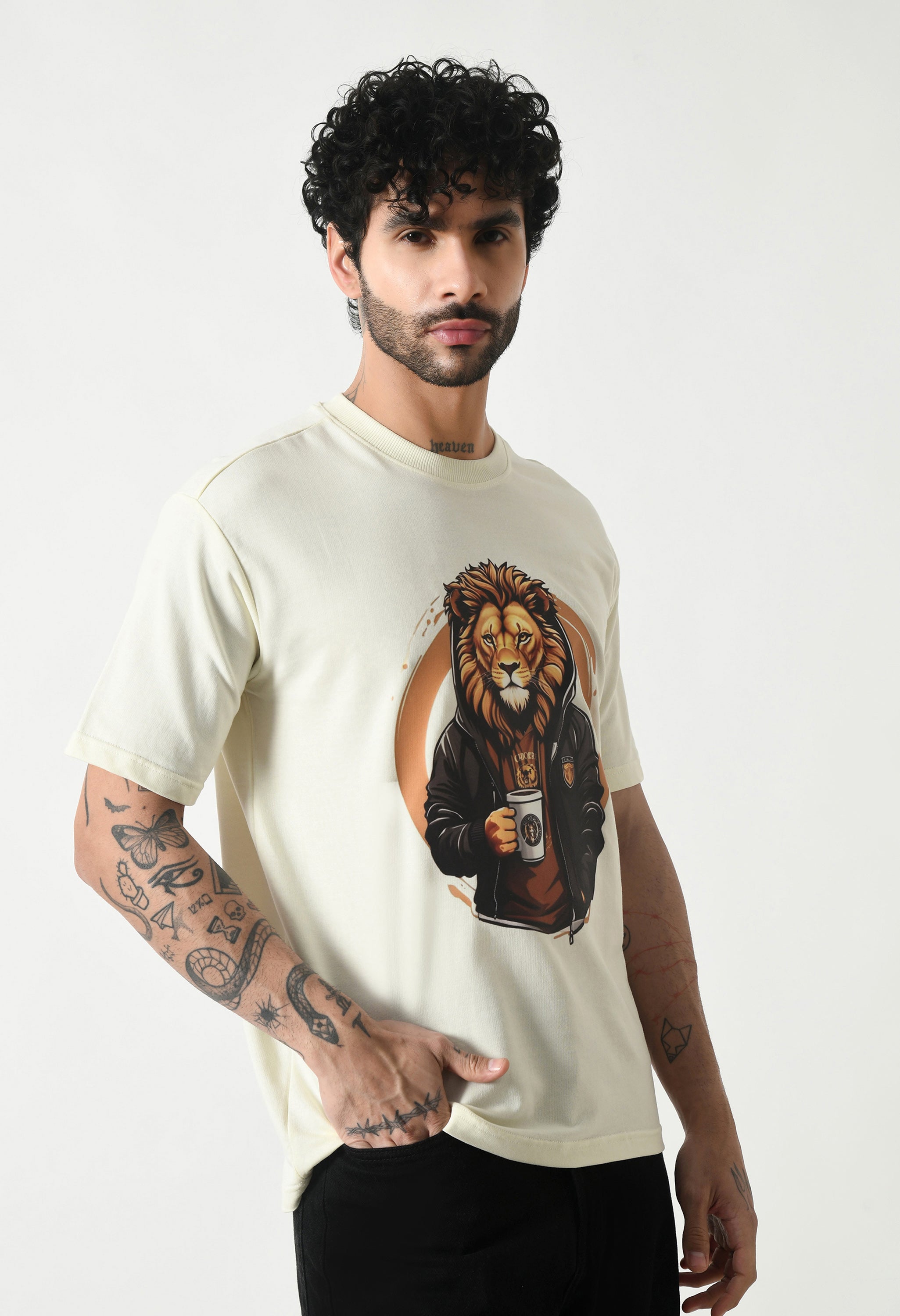 The Lion Boy Premium Oversized T-Shirt for Men – Bold Streetwear Comfort Fit Tee