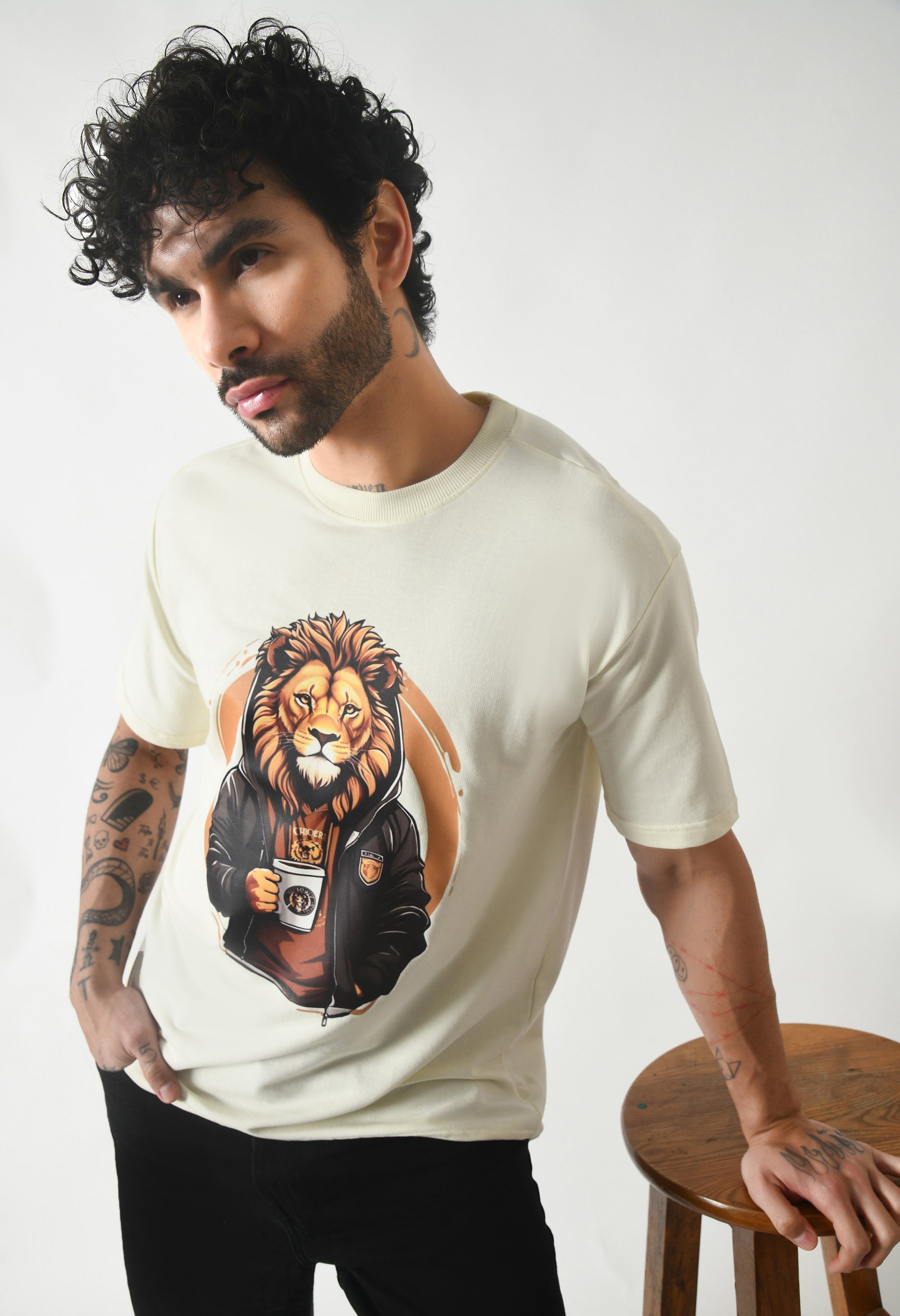 The Lion Boy Premium Oversized T-Shirt for Men – Bold Streetwear Comfort Fit Tee