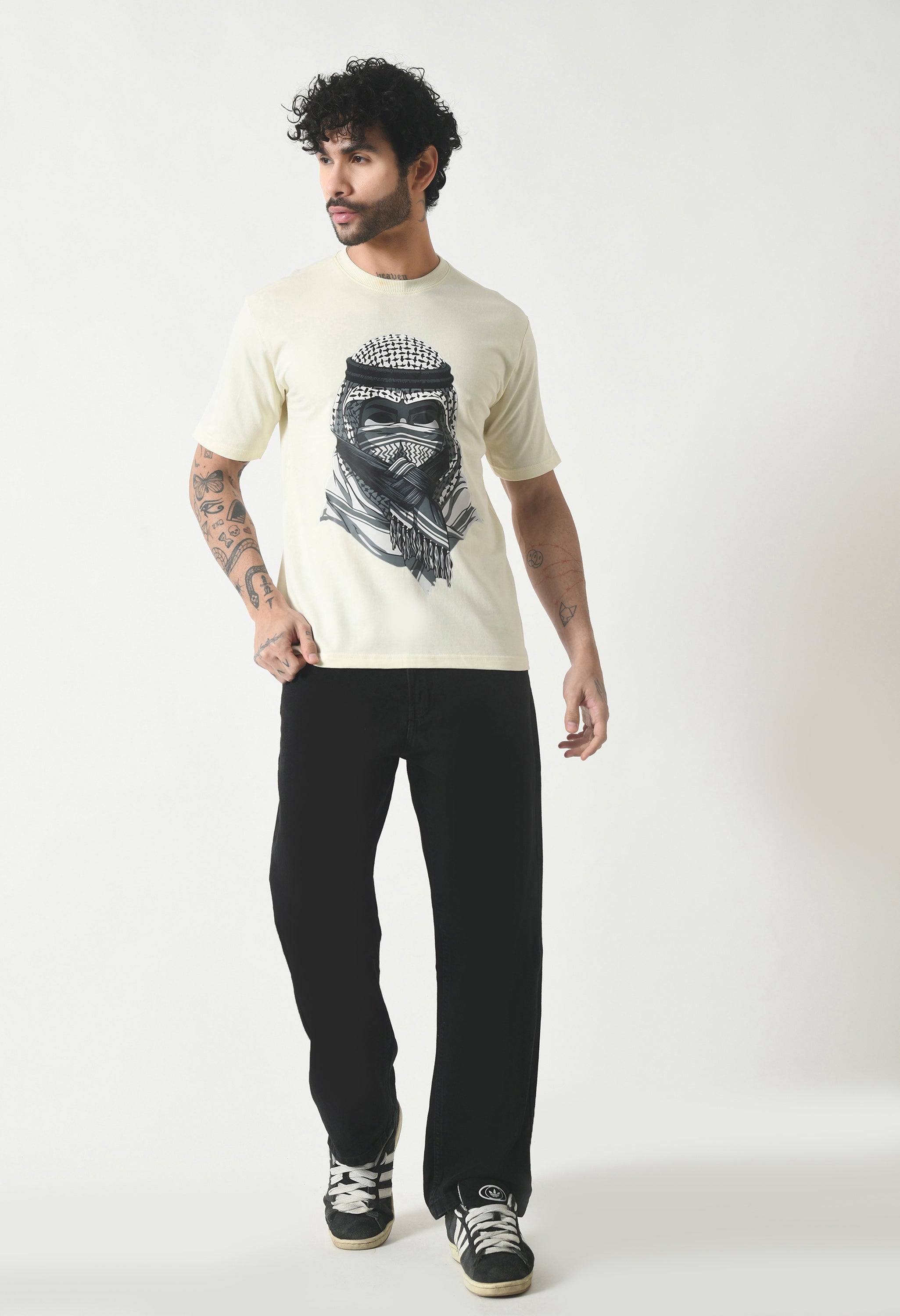 Mysterious Arab Man Premium Oversized T-Shirt for Men – Streetwear Icon