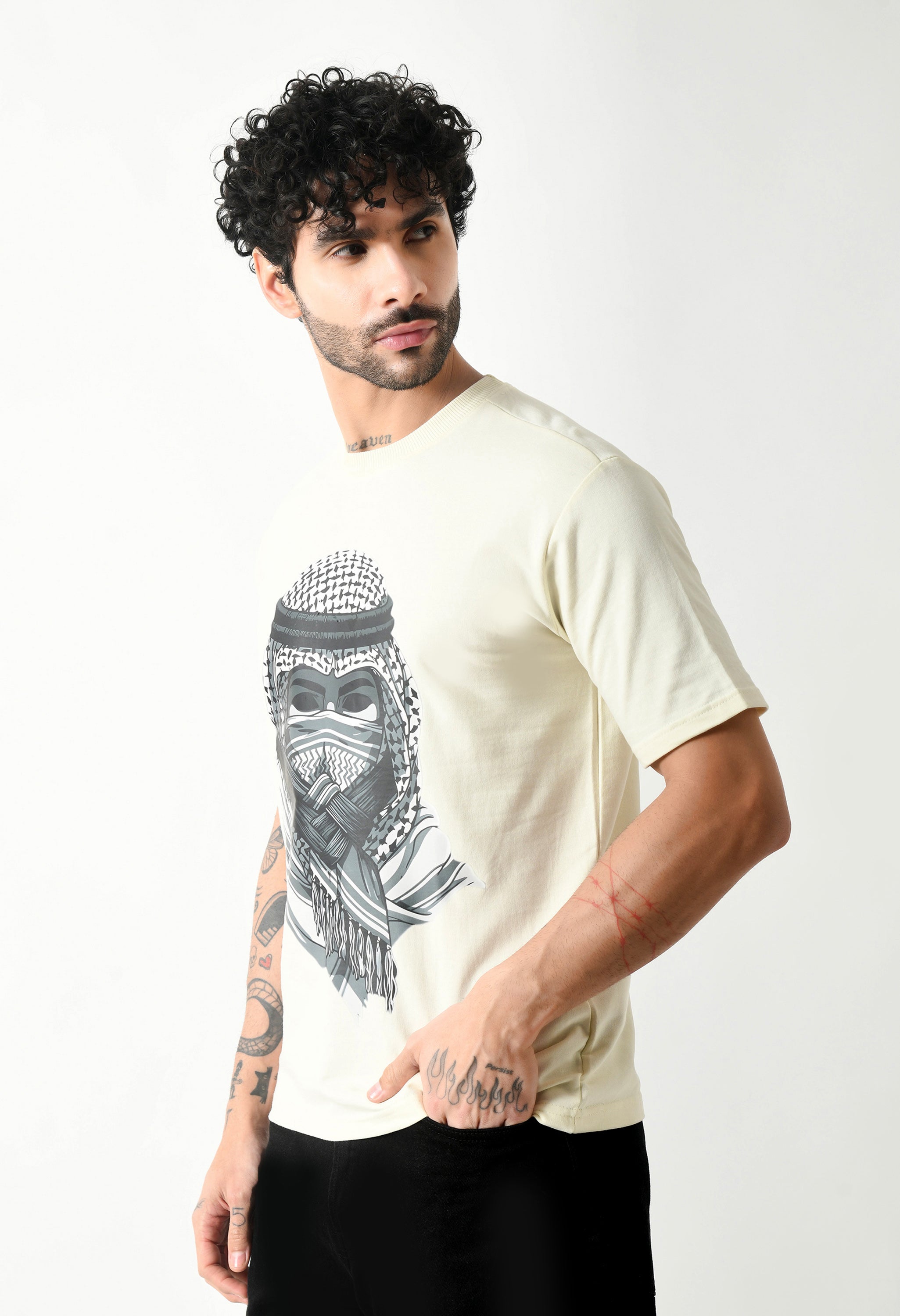 Mysterious Arab Man Premium Oversized T-Shirt for Men – Streetwear Icon