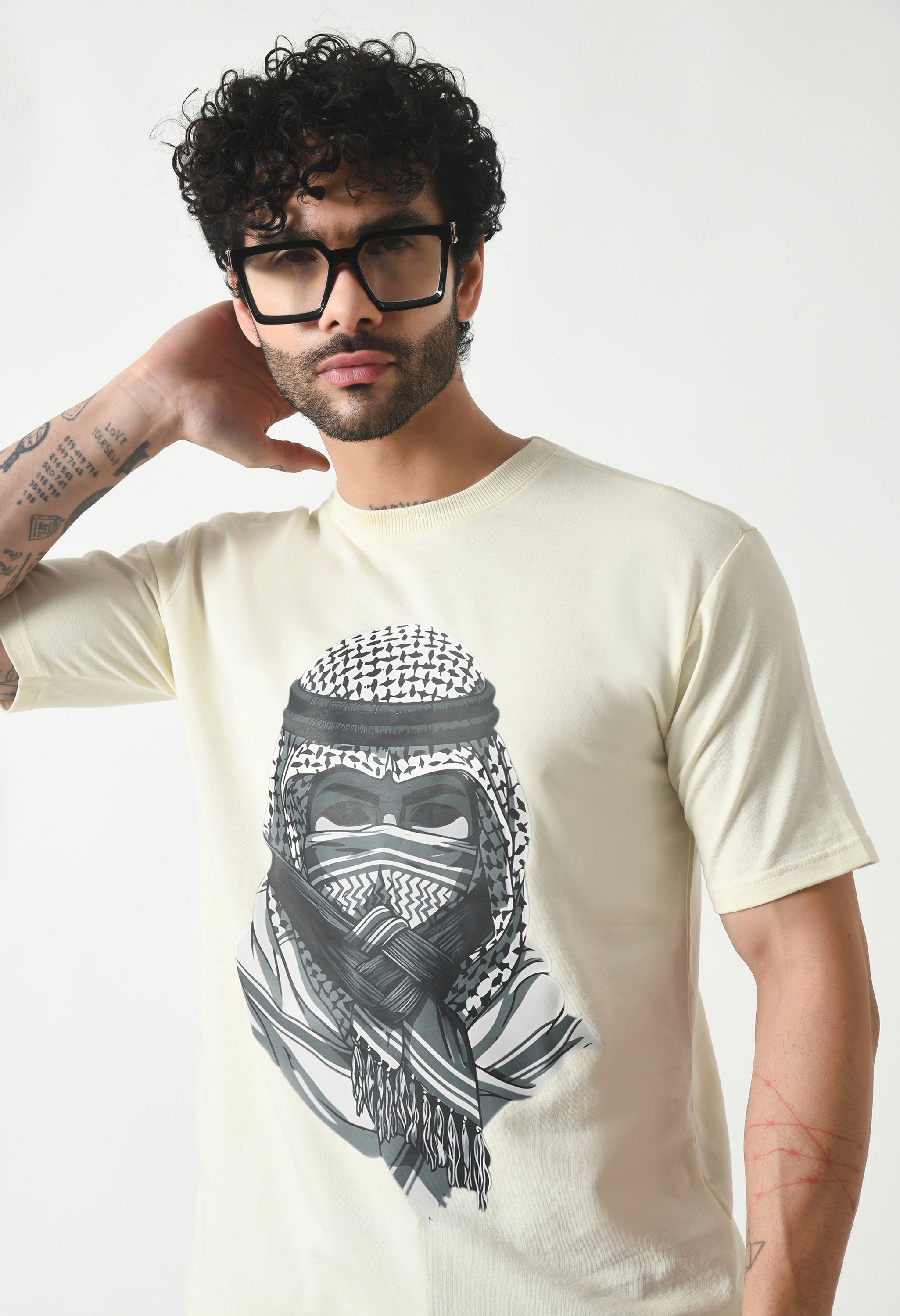 Mysterious Arab Man Premium Oversized T-Shirt for Men – Streetwear Icon