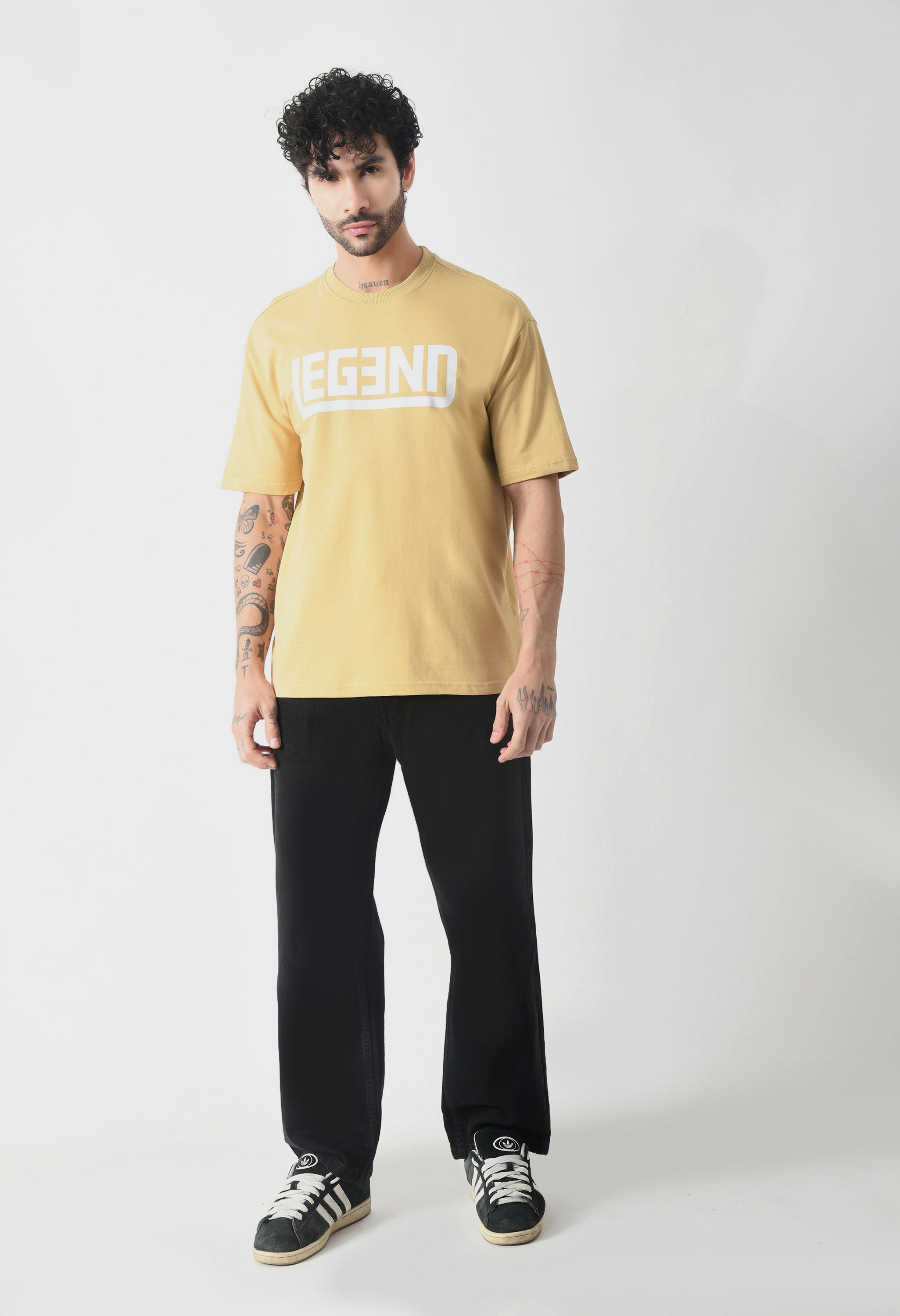 Legend Premium Oversized T-Shirt for Men – Sandstone Classic Edition