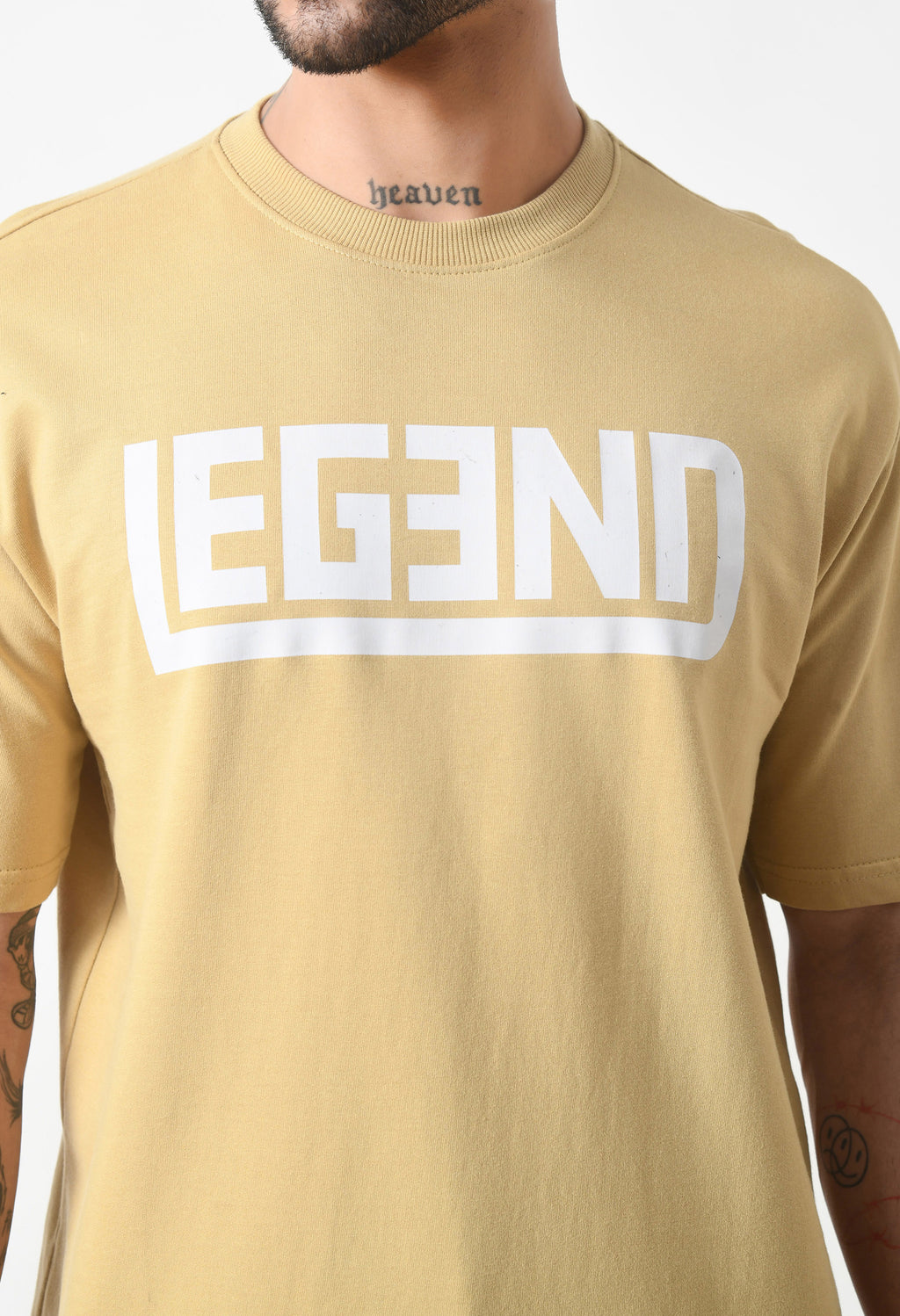 Legend Premium Oversized T-Shirt for Men – Sandstone Classic Edition