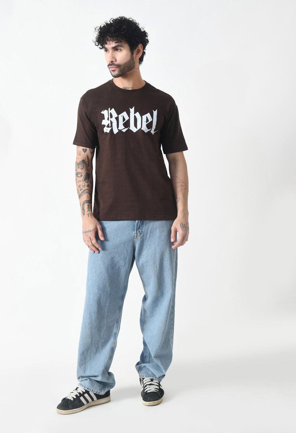 Rebel Brown Premium Oversized T-Shirt for Men – Earthtone Statement Streetwear