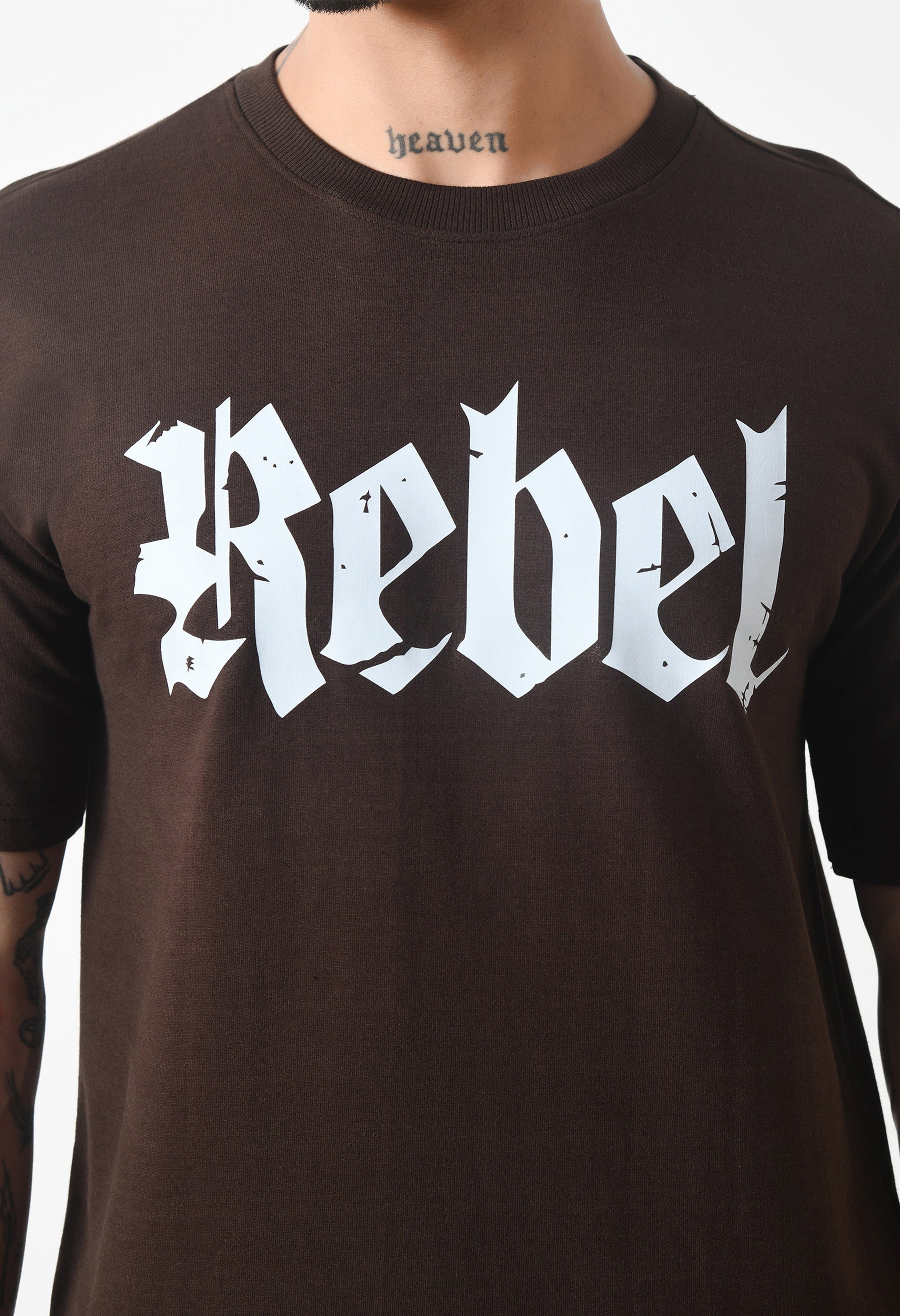 Rebel Brown Premium Oversized T-Shirt for Men – Earthtone Statement Streetwear