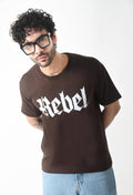 Rebel Brown Premium Oversized T-Shirt for Men – Earthtone Statement Streetwear