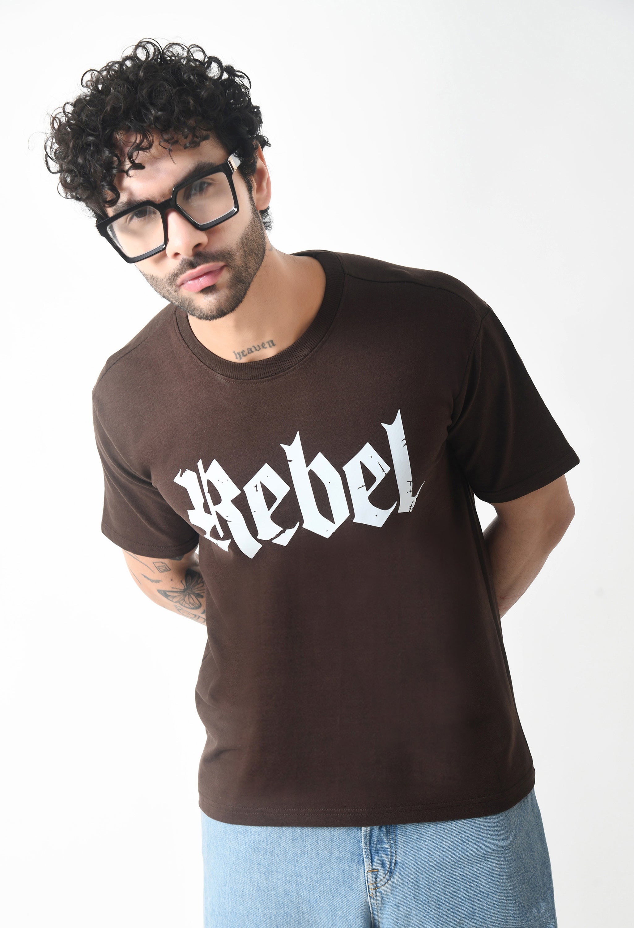 Rebel Brown Premium Oversized T-Shirt for Men – Earthtone Statement Streetwear