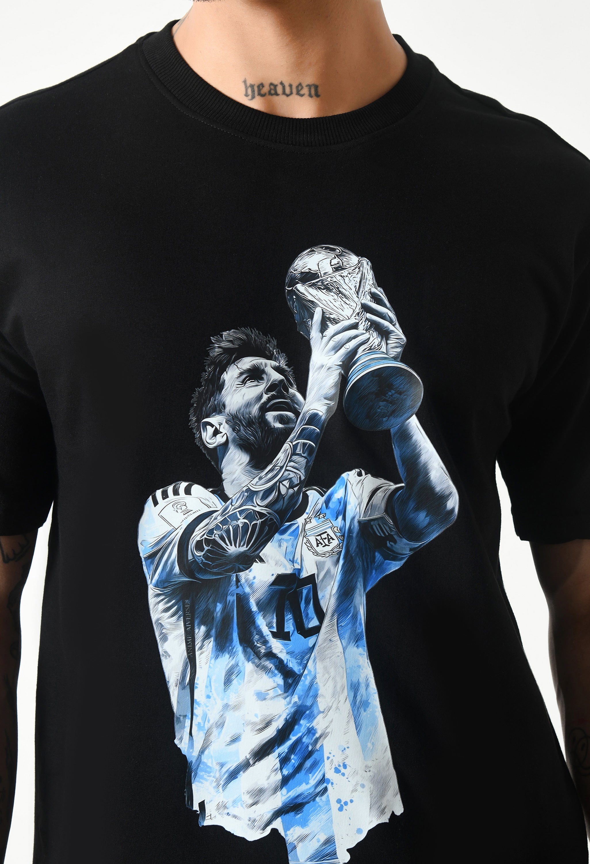 Lionel Messi Premium Oversized T-Shirt for Men – GOAT Glory Edition