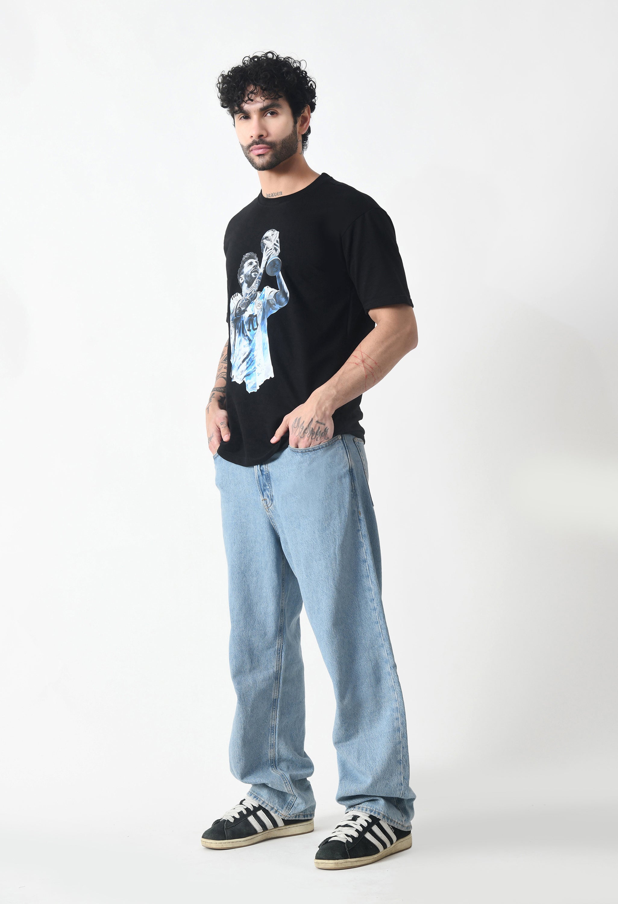 Lionel Messi Premium Oversized T-Shirt for Men – GOAT Glory Edition