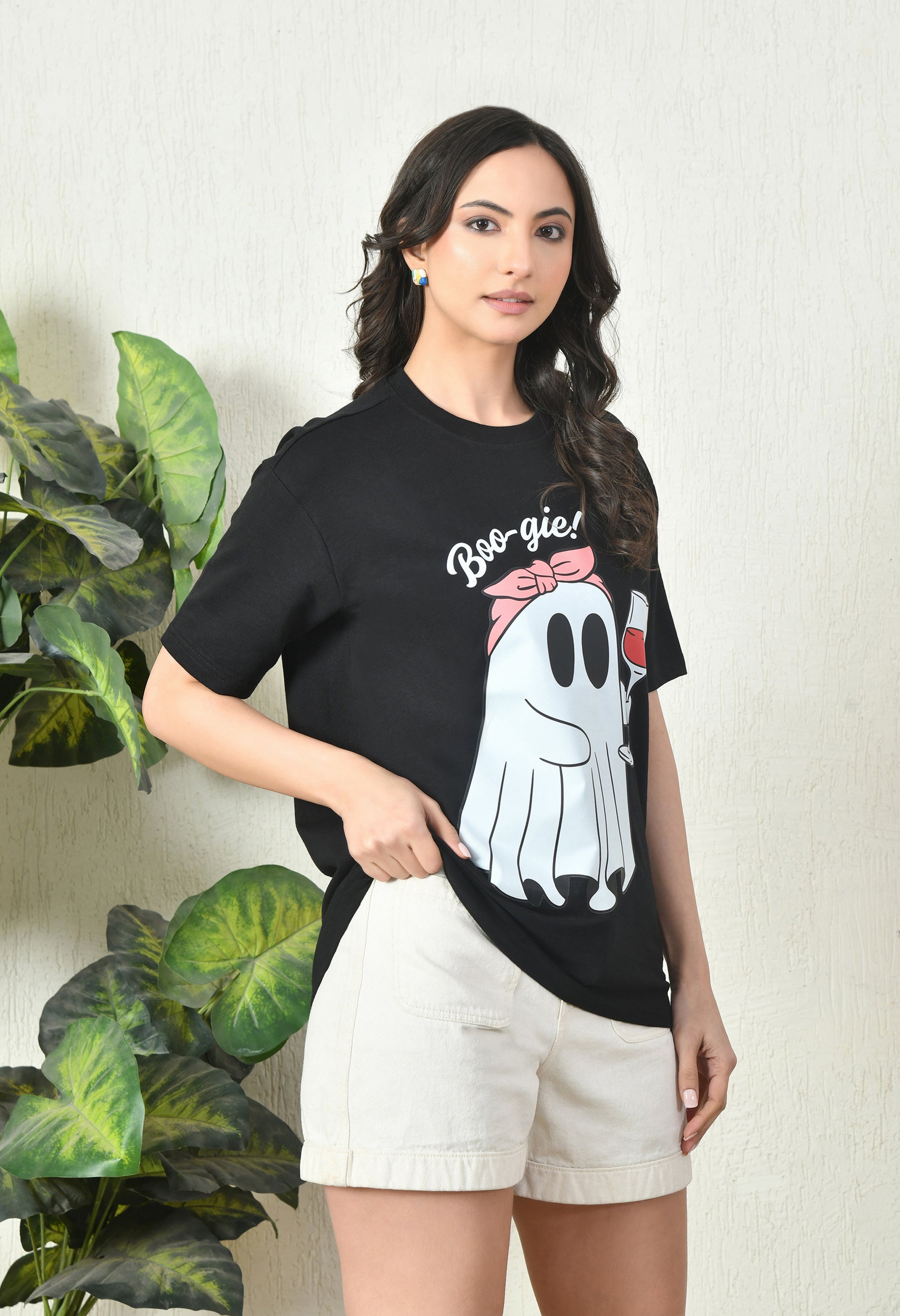 Boo-gie Premium Oversized T-Shirt – Soft Cotton Casual Essential for Women