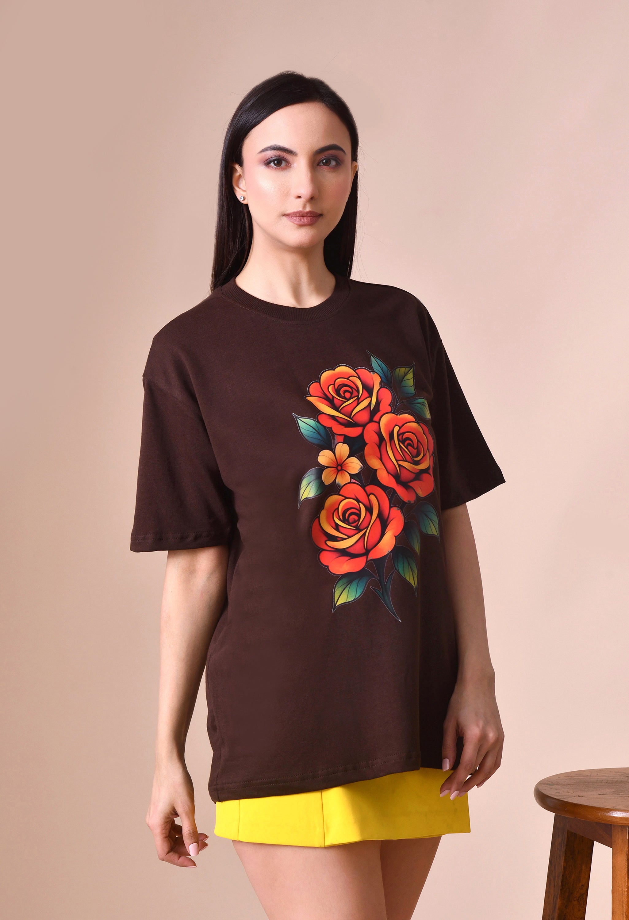 Bunch of Flower Premium Oversized T-Shirt – Women’s Relaxed Fit Everyday Top