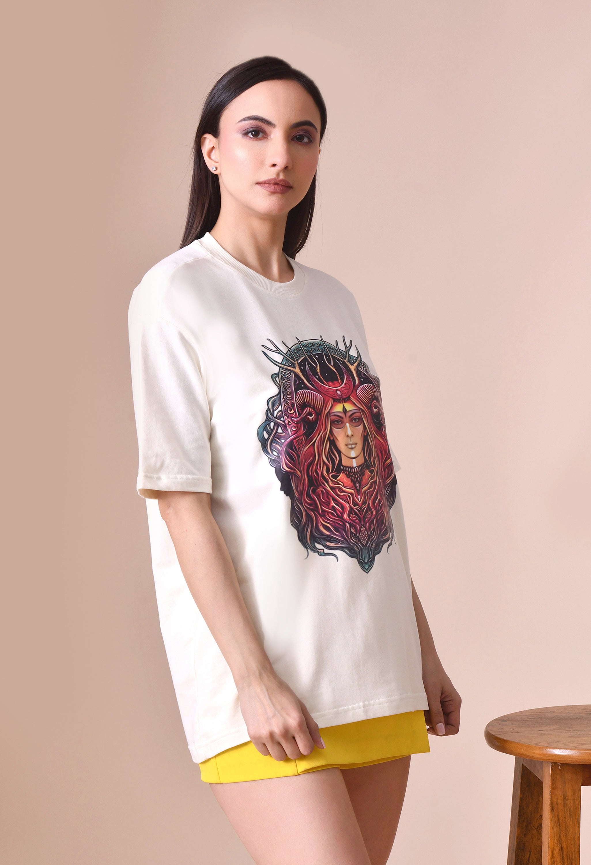 Zodiac Design Oversized Tee for Girls – Trendy, Comfortable & Premium