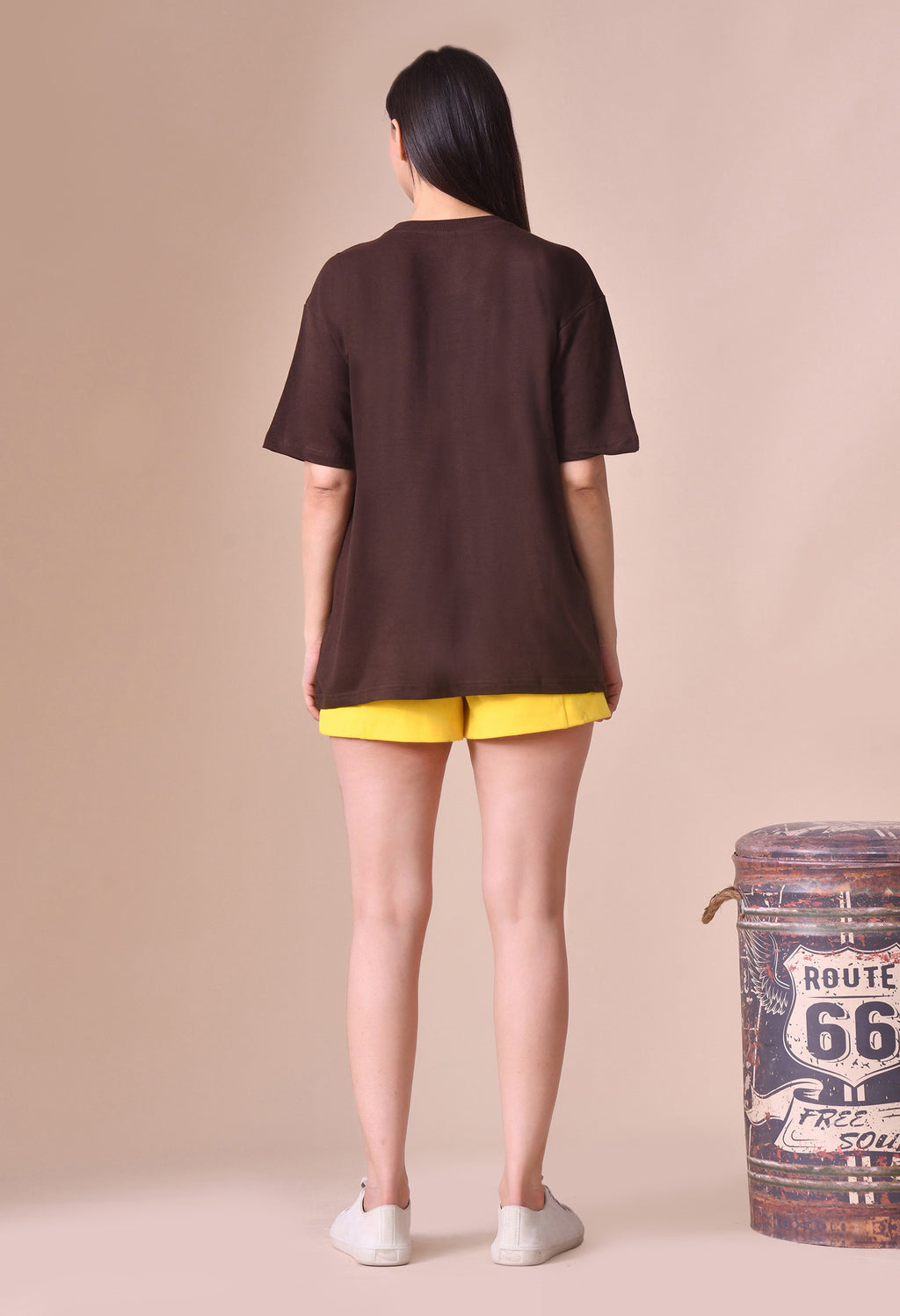 Coffee Time Girl Women’s Premium Oversized T-Shirt – Soft Cotton Comfort Wear