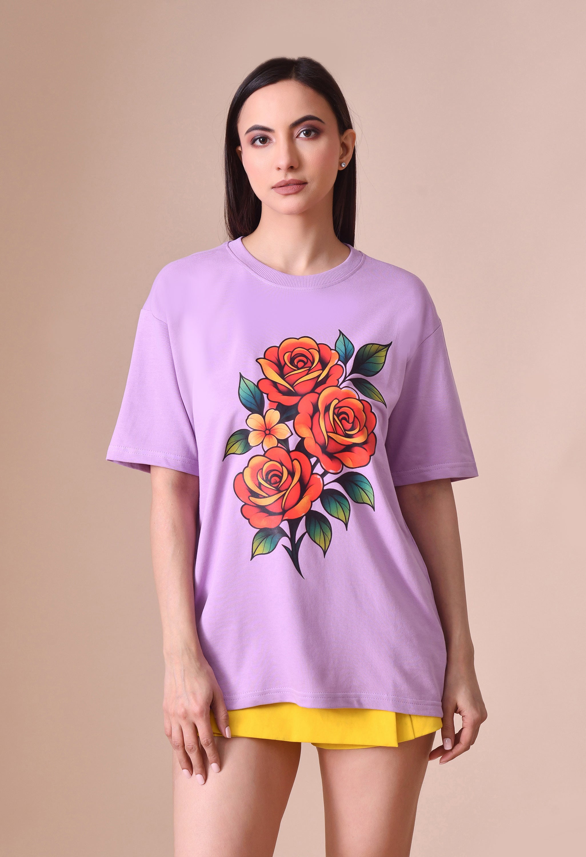Bunch of Flower Premium Oversized T-Shirt – Women’s Relaxed Fit Everyday Top