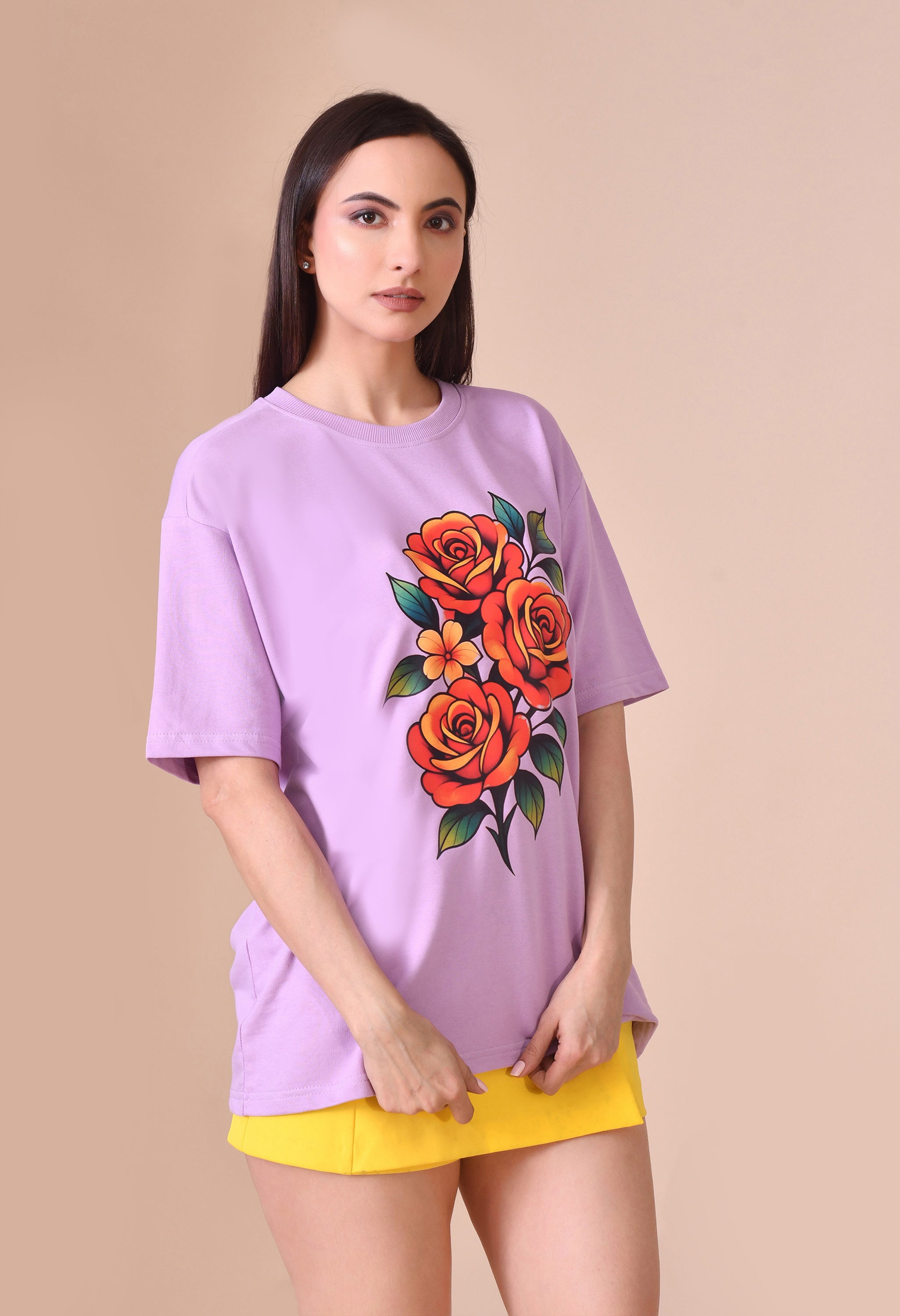 Bunch of Flower Premium Oversized T-Shirt – Women’s Relaxed Fit Everyday Top