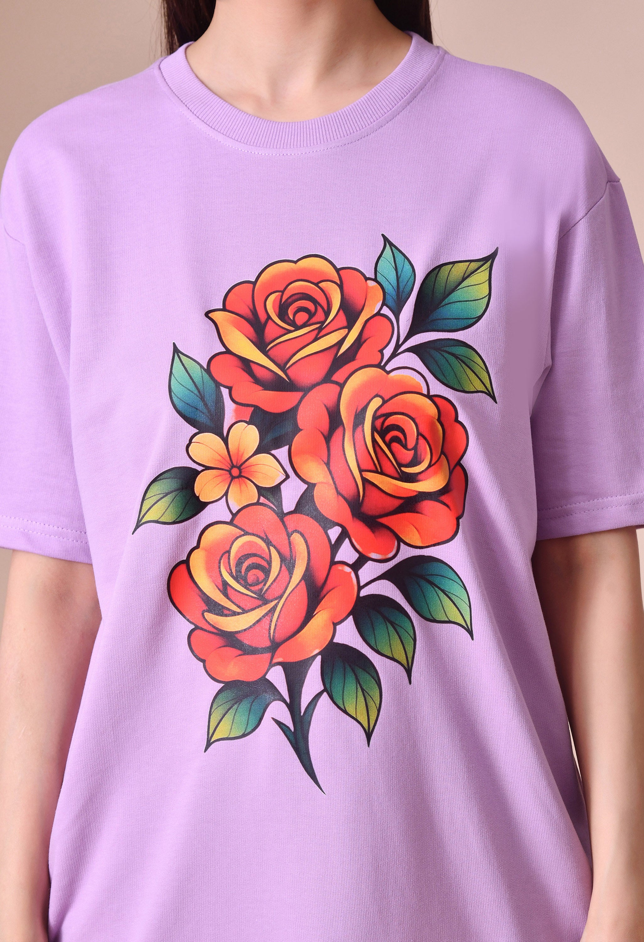 Bunch of Flower Premium Oversized T-Shirt – Women’s Relaxed Fit Everyday Top