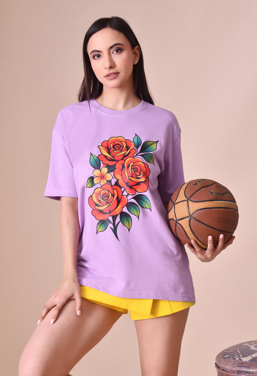 Bunch of Flower Premium Oversized T-Shirt – Women’s Relaxed Fit Everyday Top