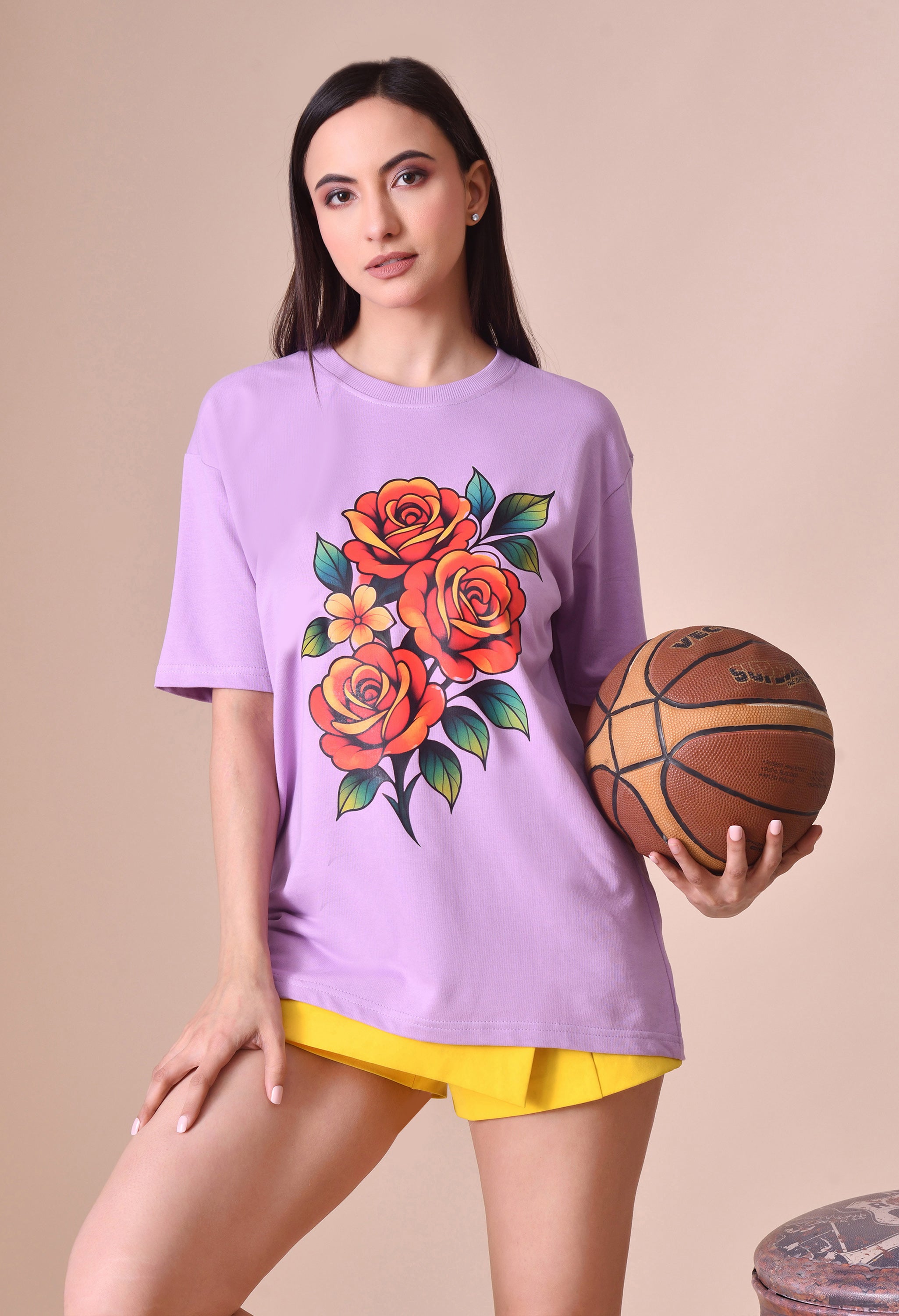 Bunch of Flower Premium Oversized T-Shirt – Women’s Relaxed Fit Everyday Top