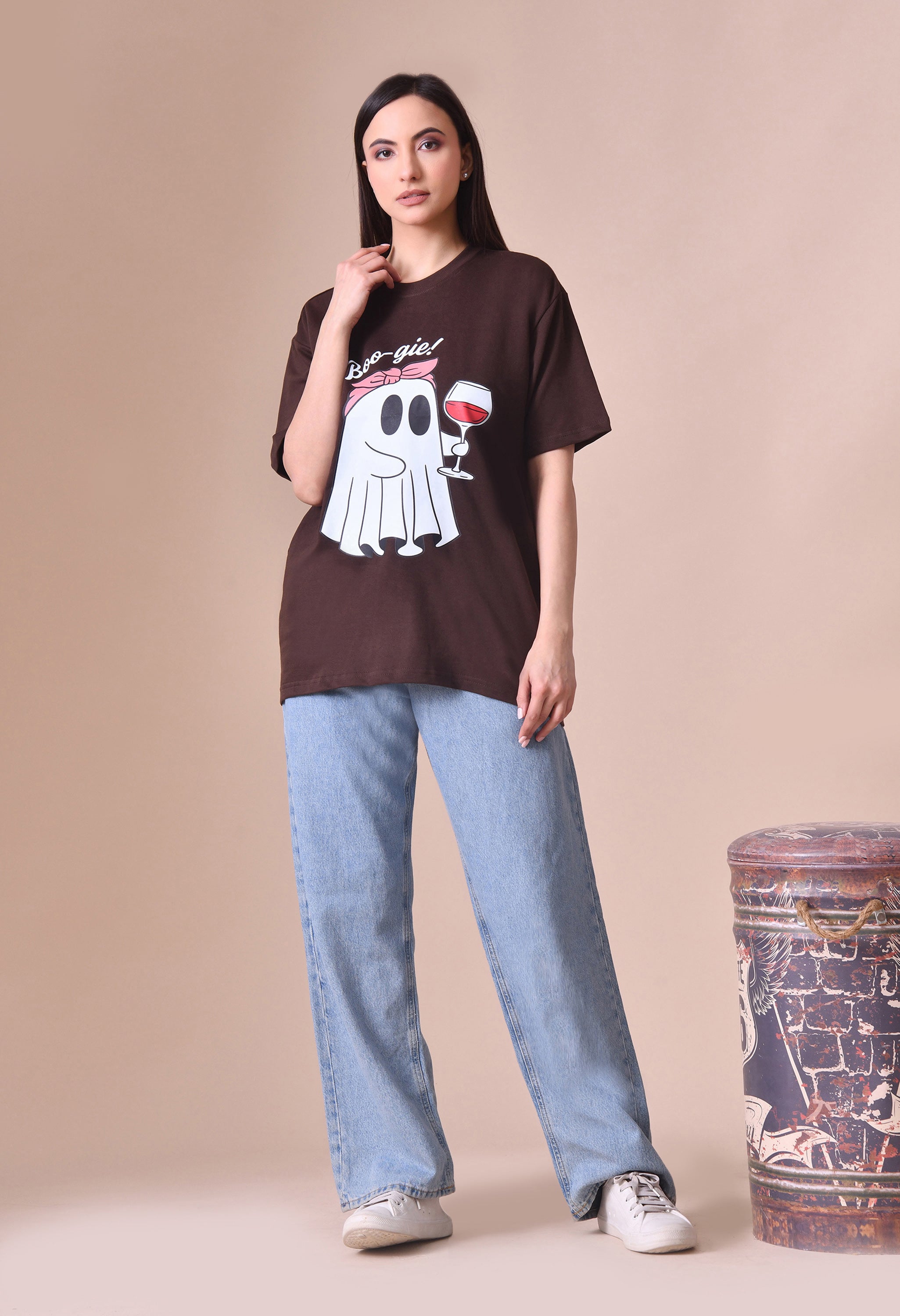 Boo-gie Premium Oversized T-Shirt – Soft Cotton Casual Essential for Women