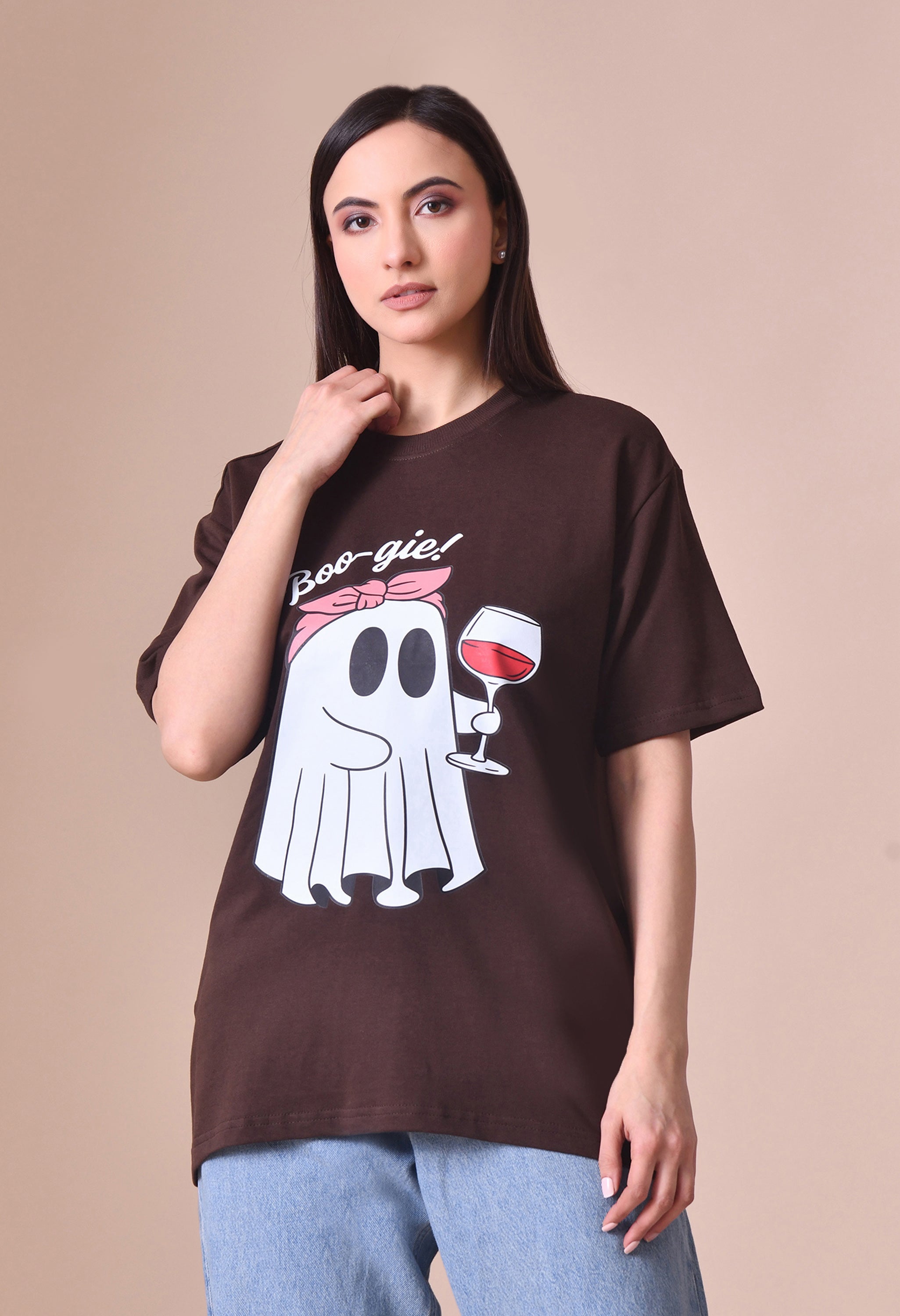 Boo-gie Premium Oversized T-Shirt – Soft Cotton Casual Essential for Women
