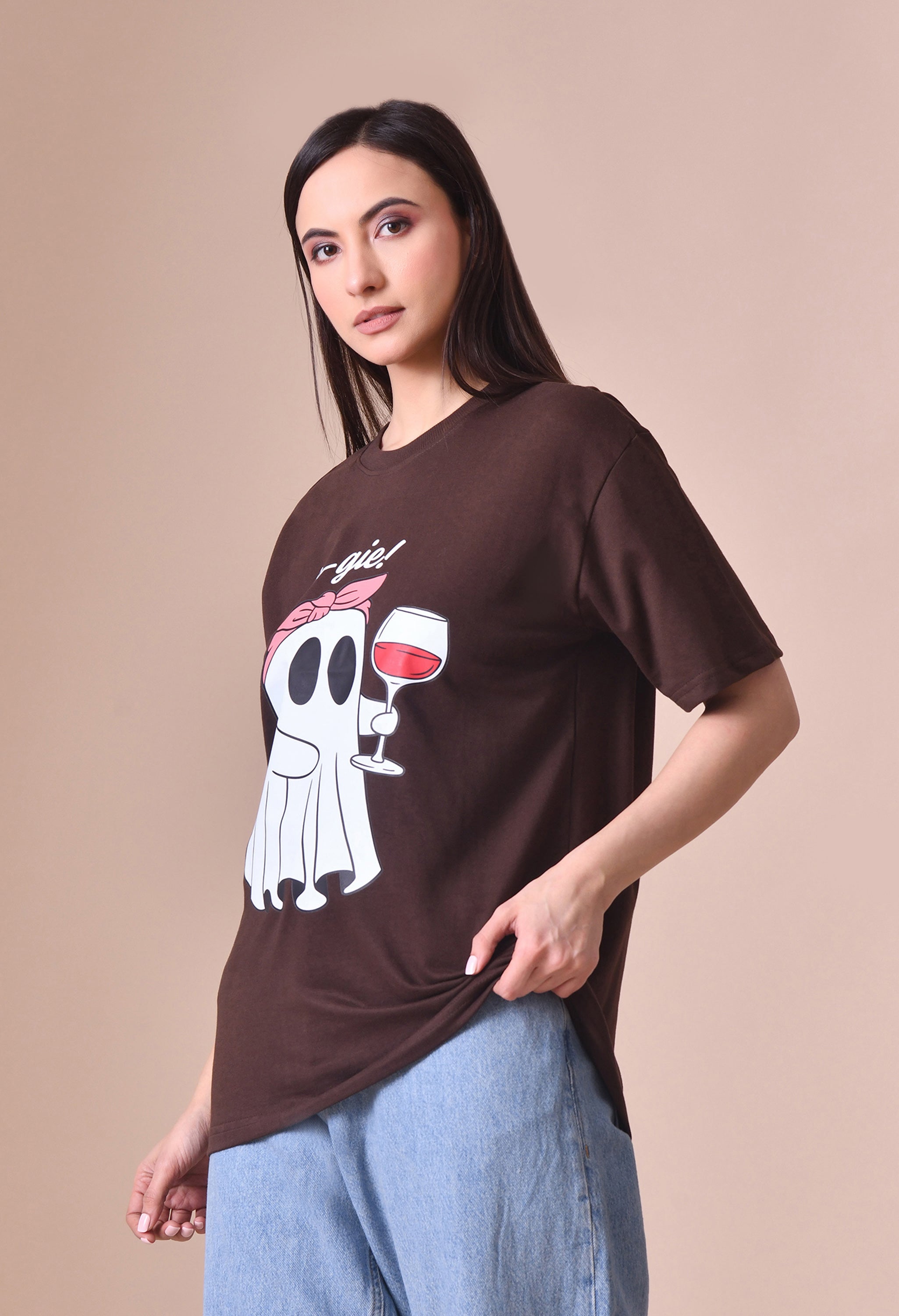 Boo-gie Premium Oversized T-Shirt – Soft Cotton Casual Essential for Women