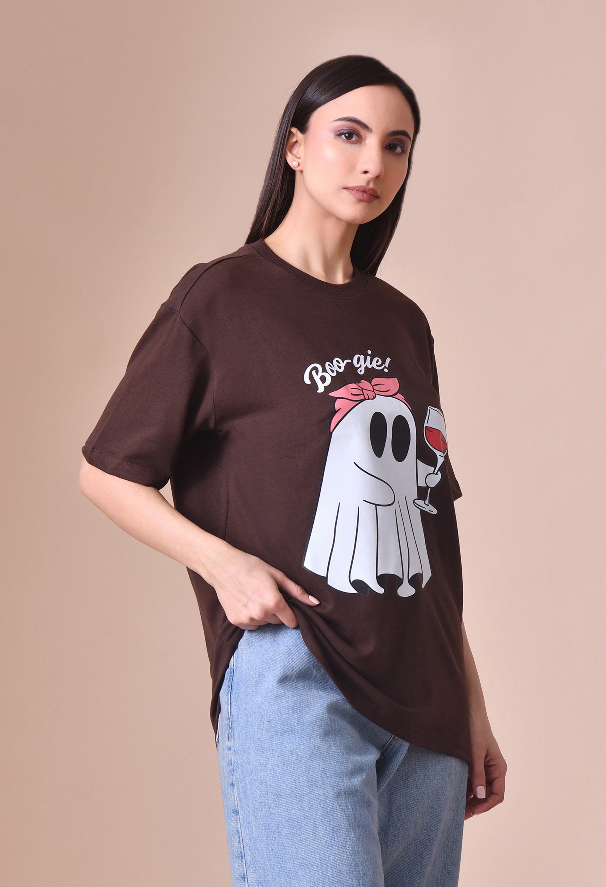 Boo-gie Premium Oversized T-Shirt – Soft Cotton Casual Essential for Women