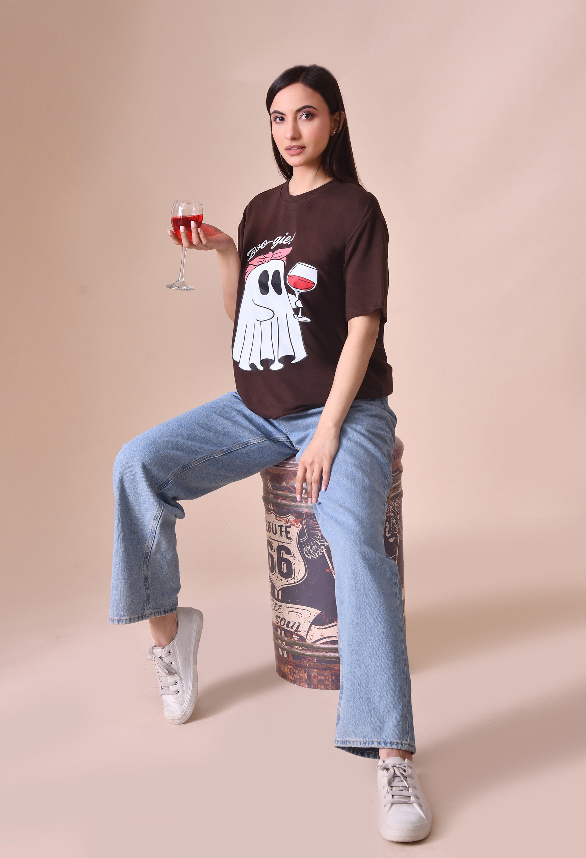 Boo-gie Premium Oversized T-Shirt – Soft Cotton Casual Essential for Women