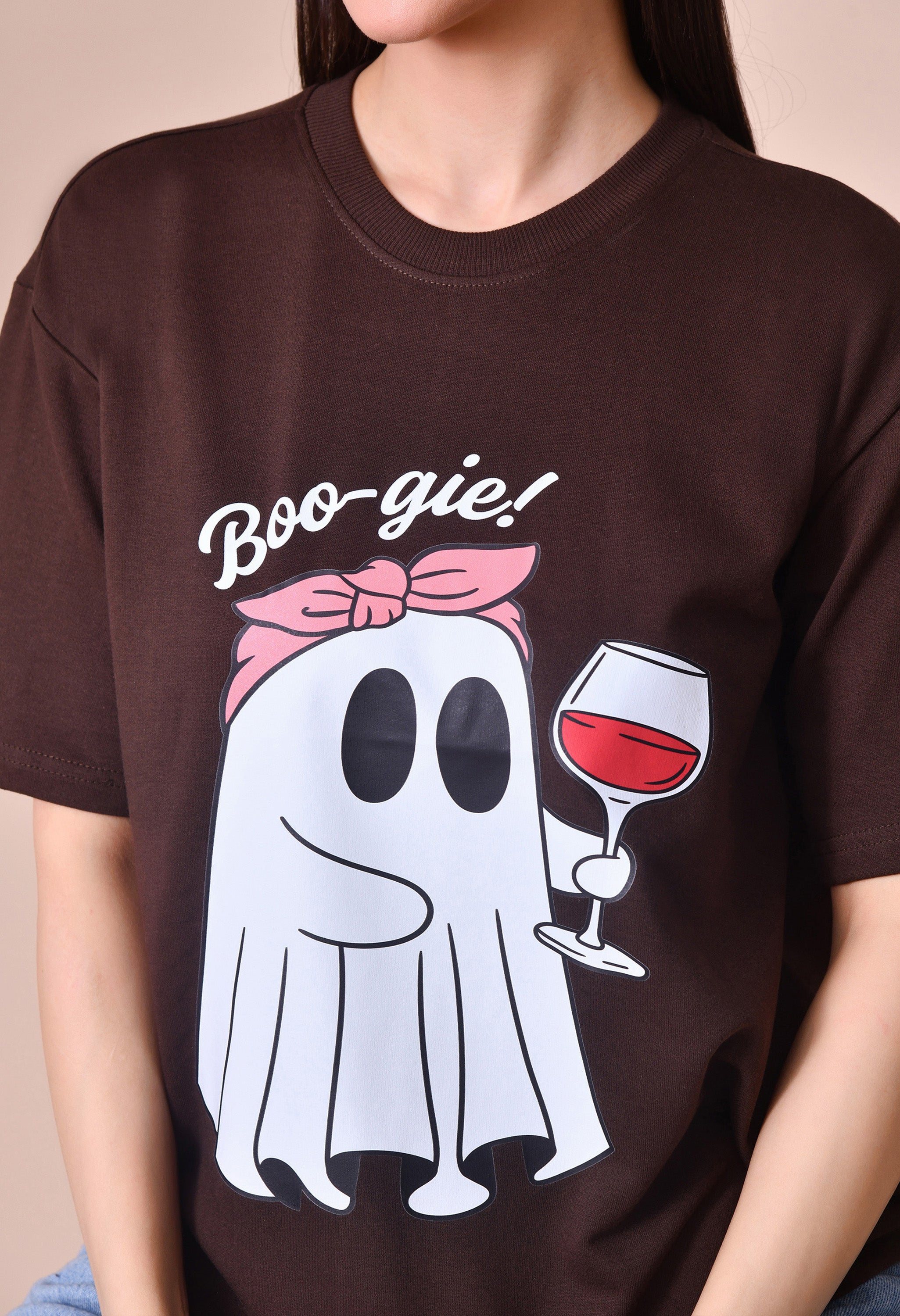 Boo-gie Premium Oversized T-Shirt – Soft Cotton Casual Essential for Women